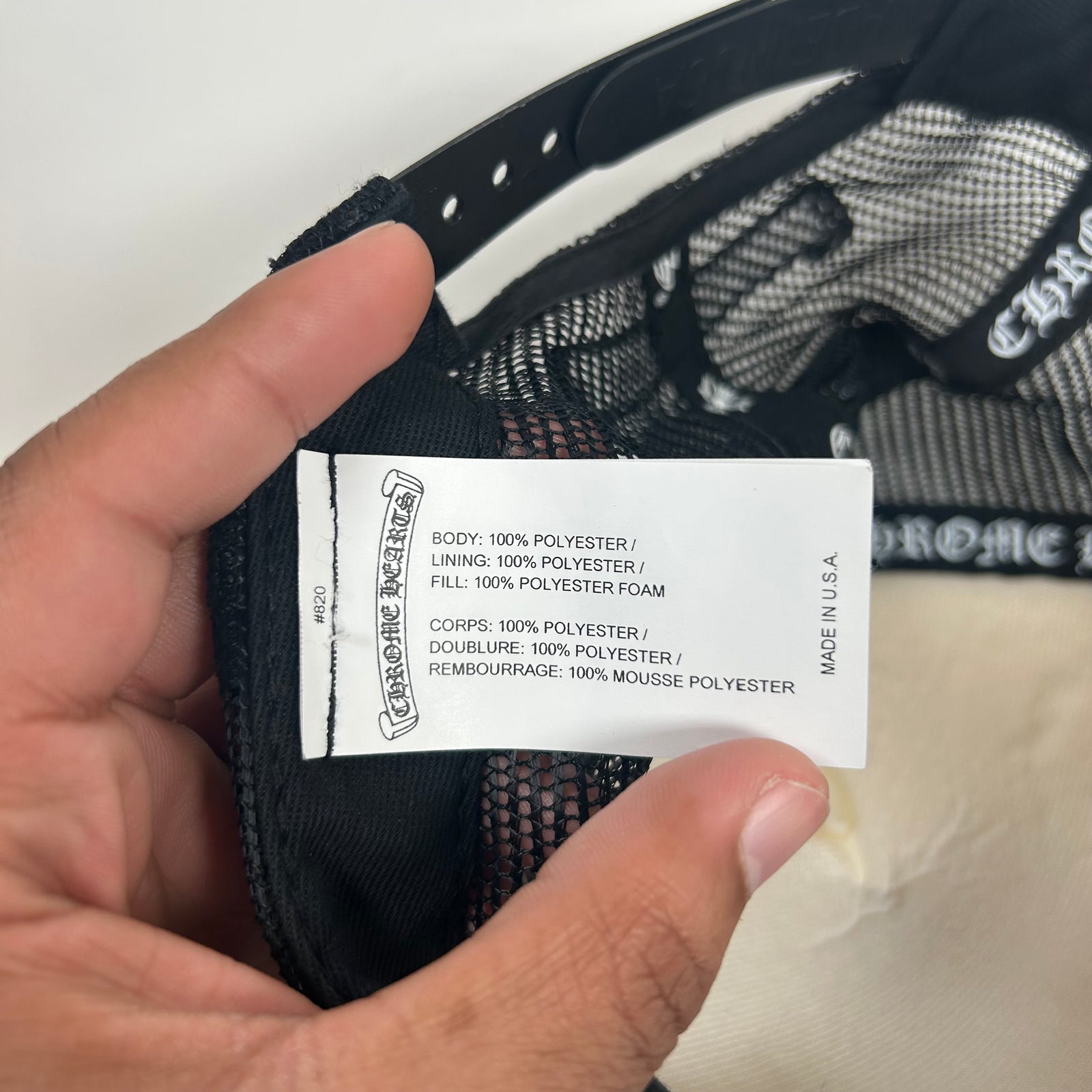 Chrome Hearts Red/White Eye Chart Hat