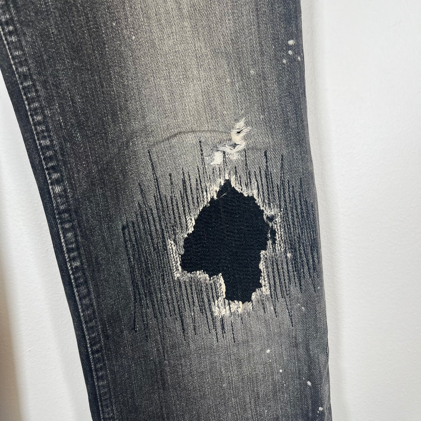 Number (N)ine AW01 "Standards" Grunge Bootcut Denim Size 3