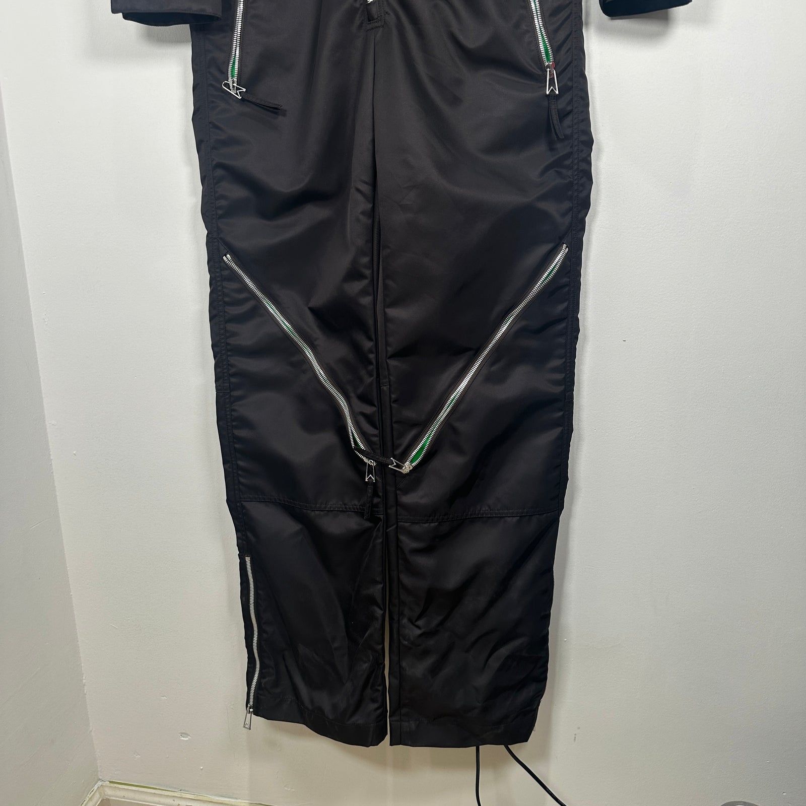 Bottega Veneta Multi-Zip Nylon Overalls Size M