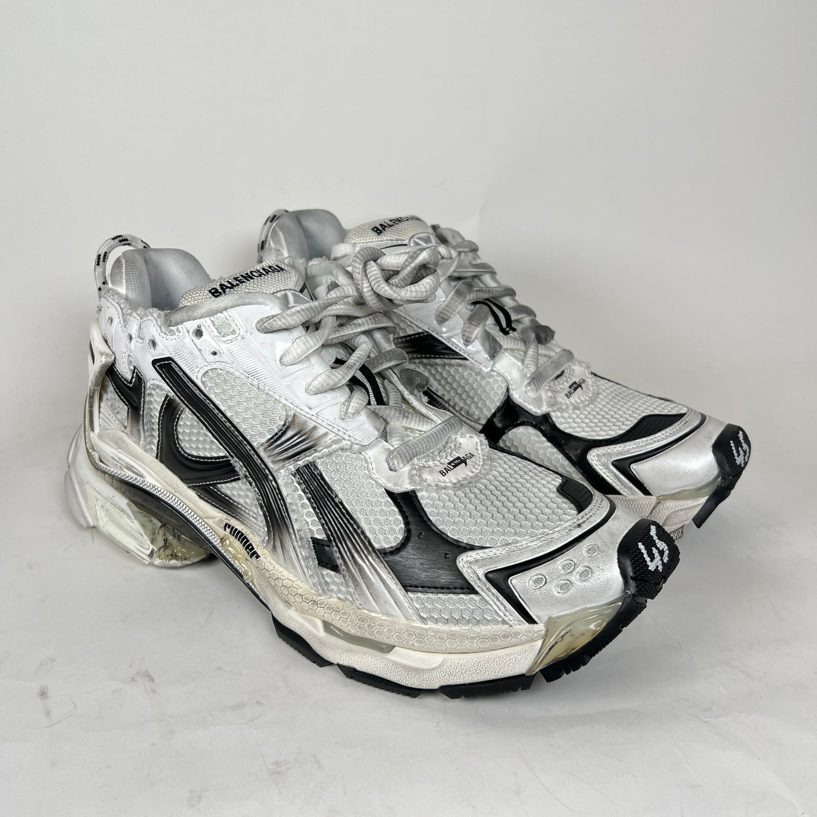 Balenciaga White/Black Gradient Runner Size 45