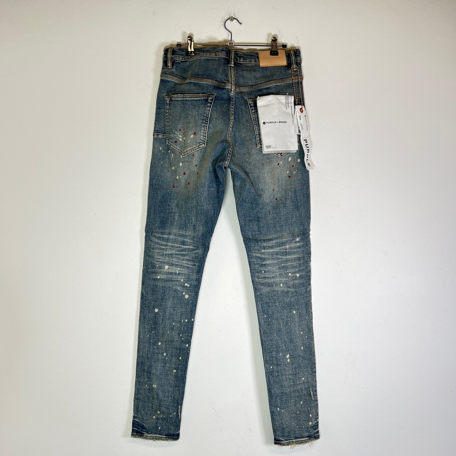 Purple Brand Lightwash Paint Splatter Jeans Size 30