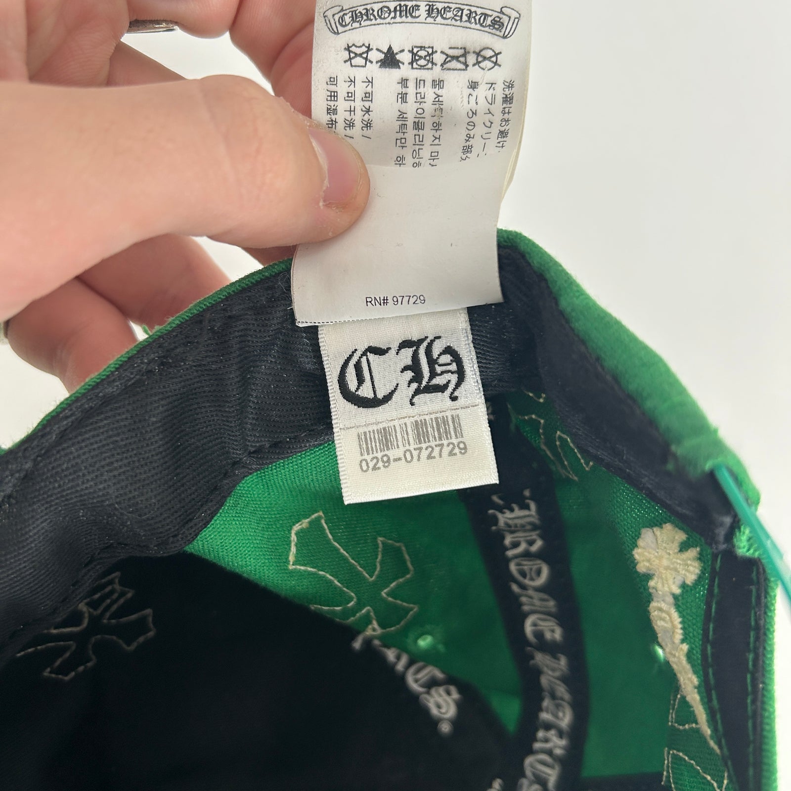 Chrome Hearts Green Cemetery CH Logo Hat