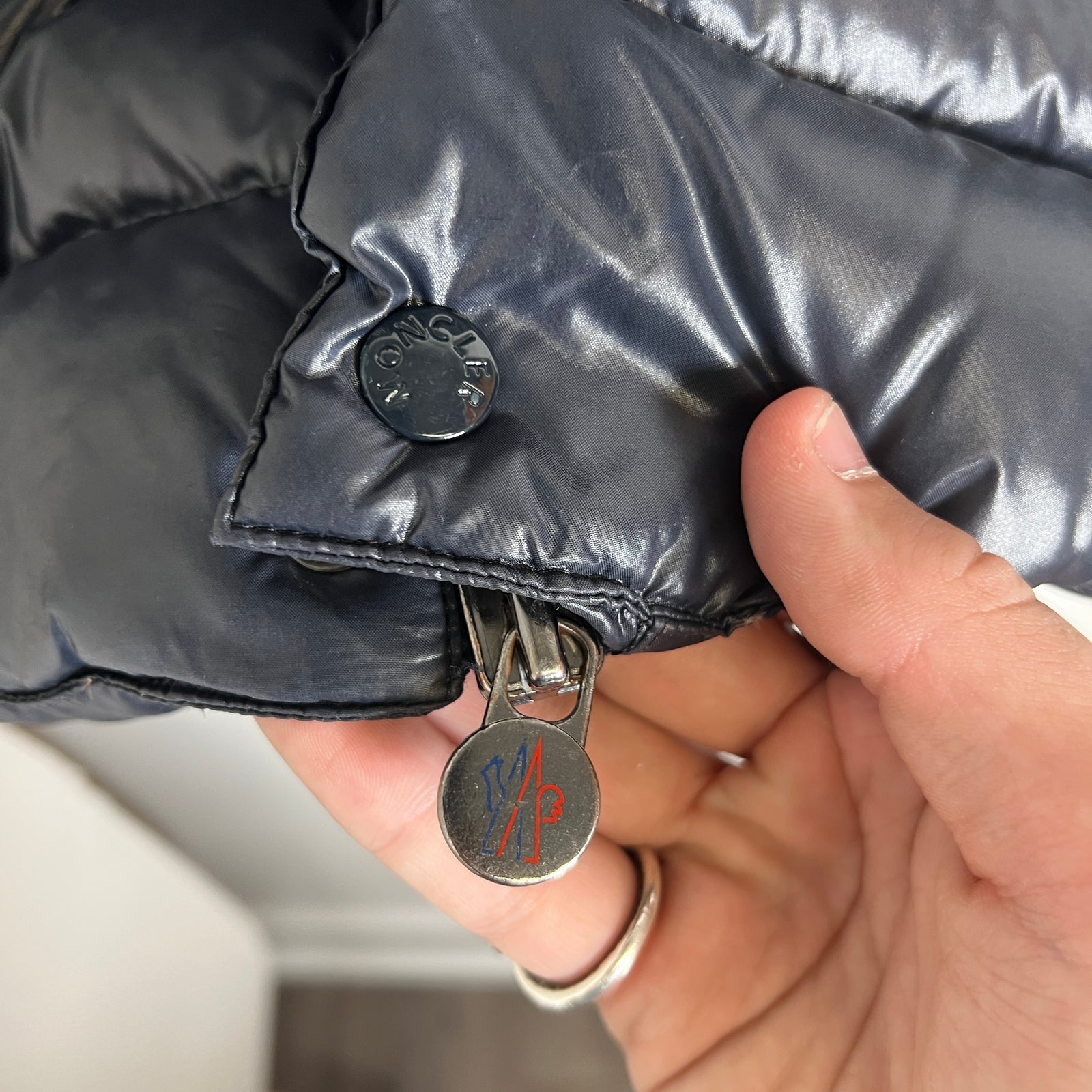 Moncler Puffer Vest Navy Size 5