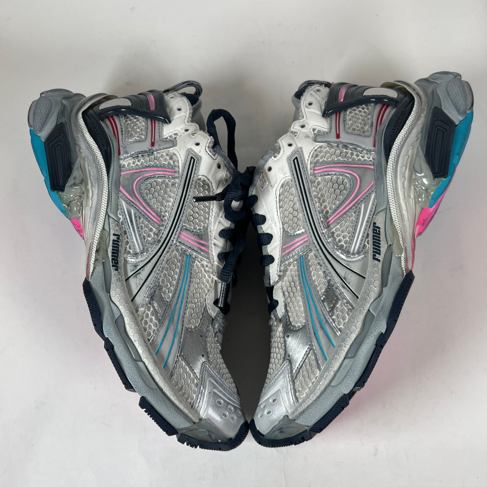Balenciaga Grey/Pink/Blue Runners Size 42