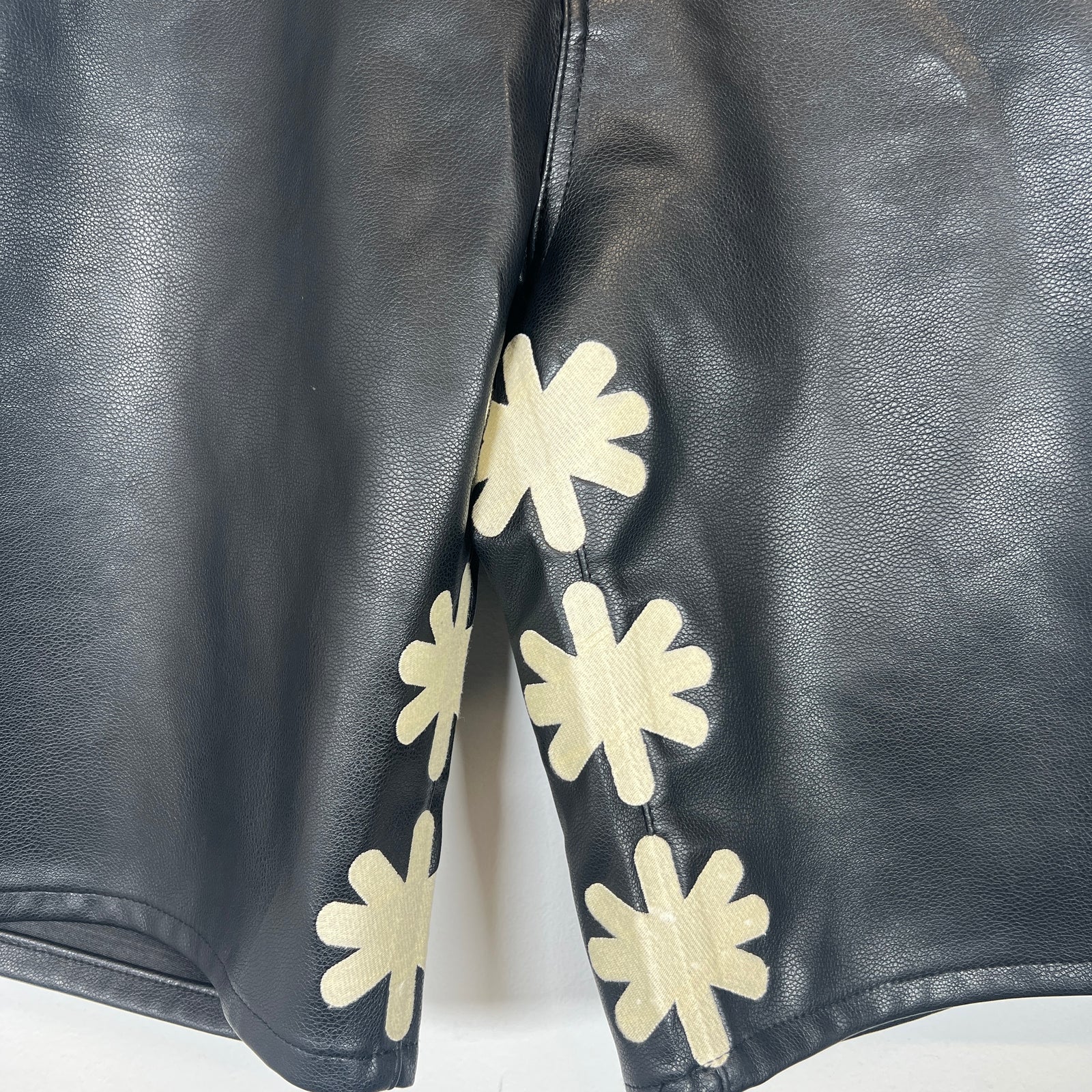 Lostshwds Black Leather Shorts Size 36