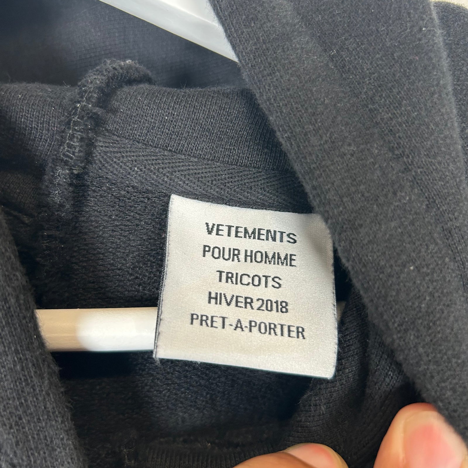 Vetements Black Antwerpen Deconstructed Hoodie Size L