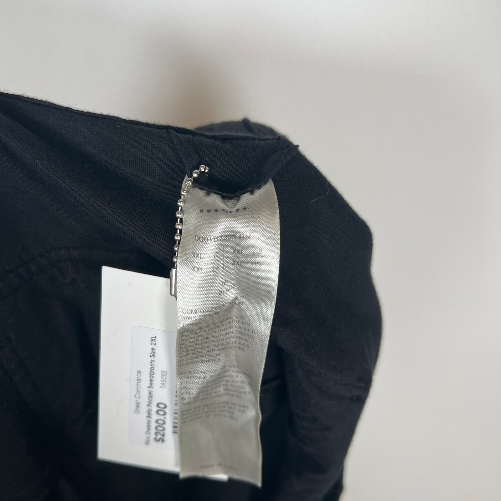 Rick Owens Bela Pocket Sweatpants Size 2XL
