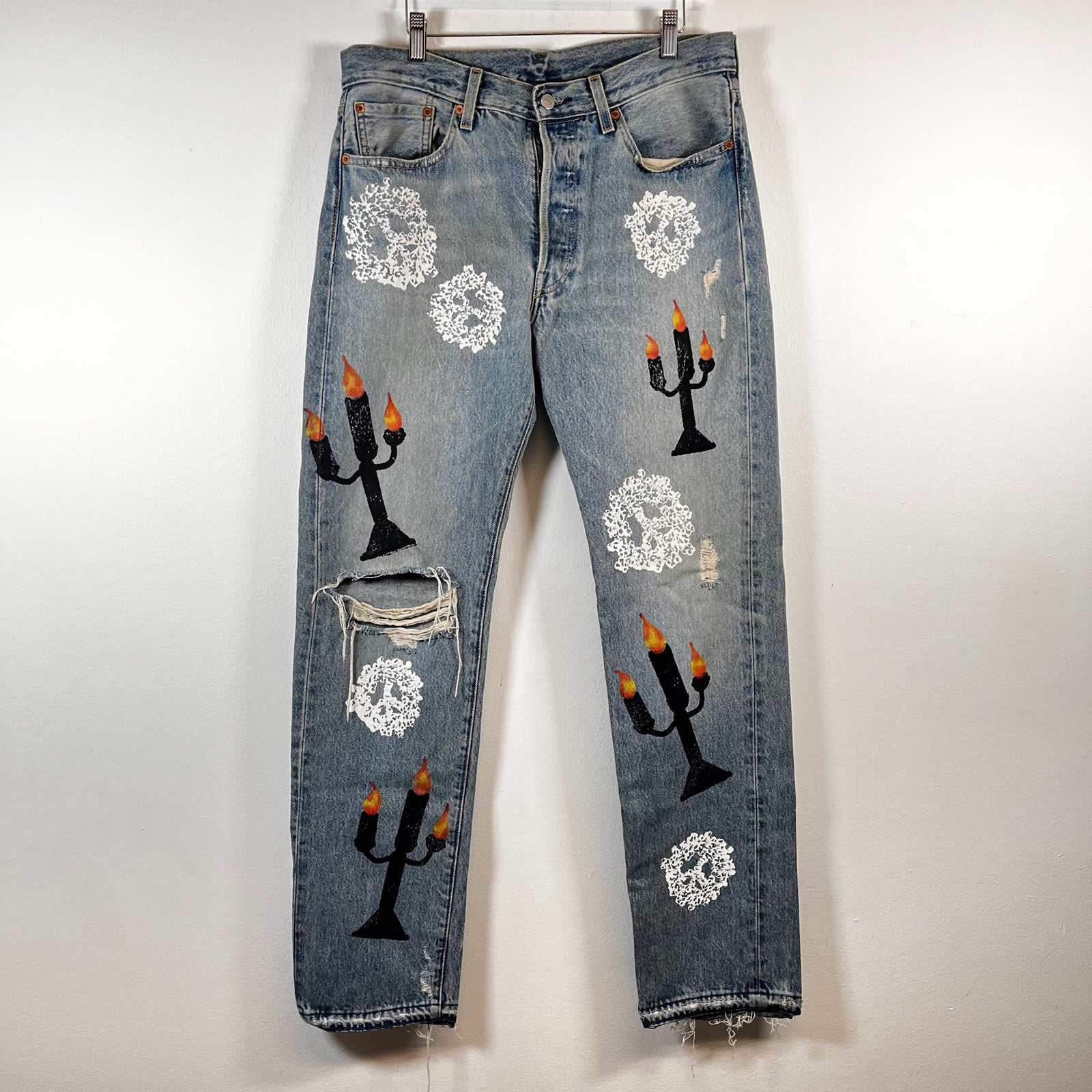 Denim Tears x Virgil Abloh Lightwash Wreath Jeans