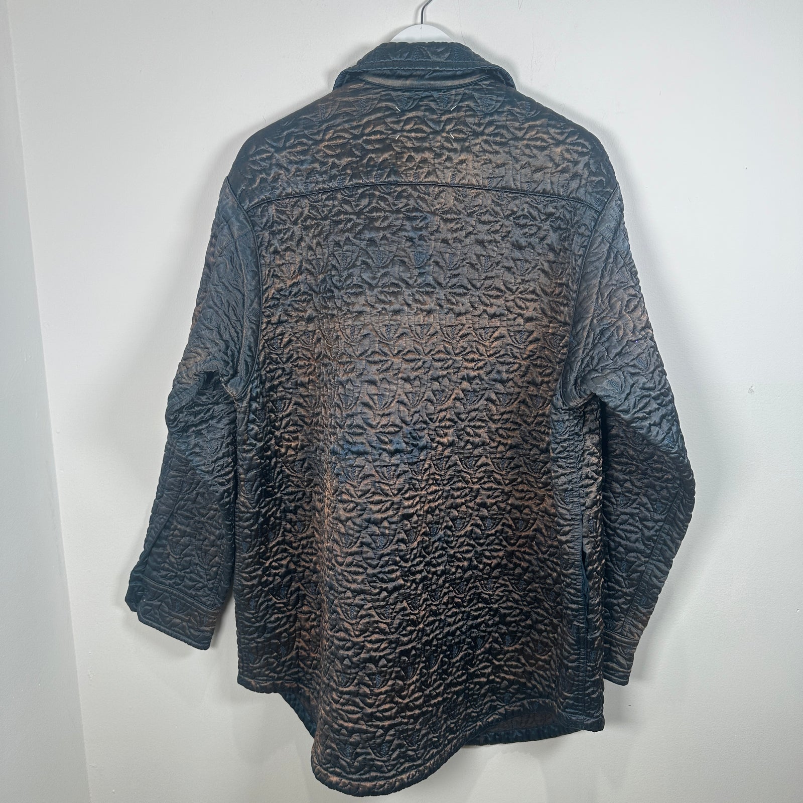 Maison Margiela Metallic Quilted Button-Up Jacket Size L