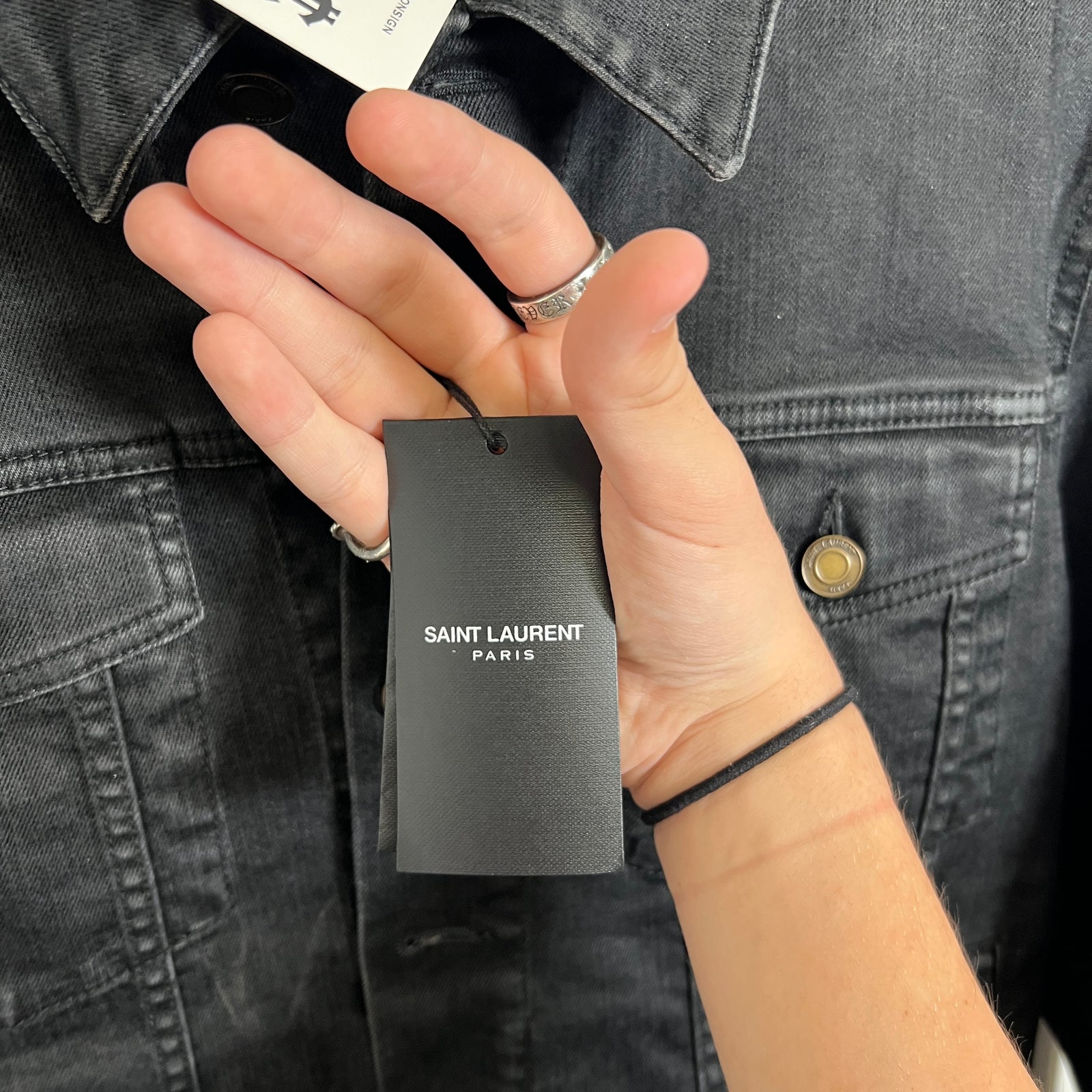 Saint Laurent Black Jean Jacket Size M