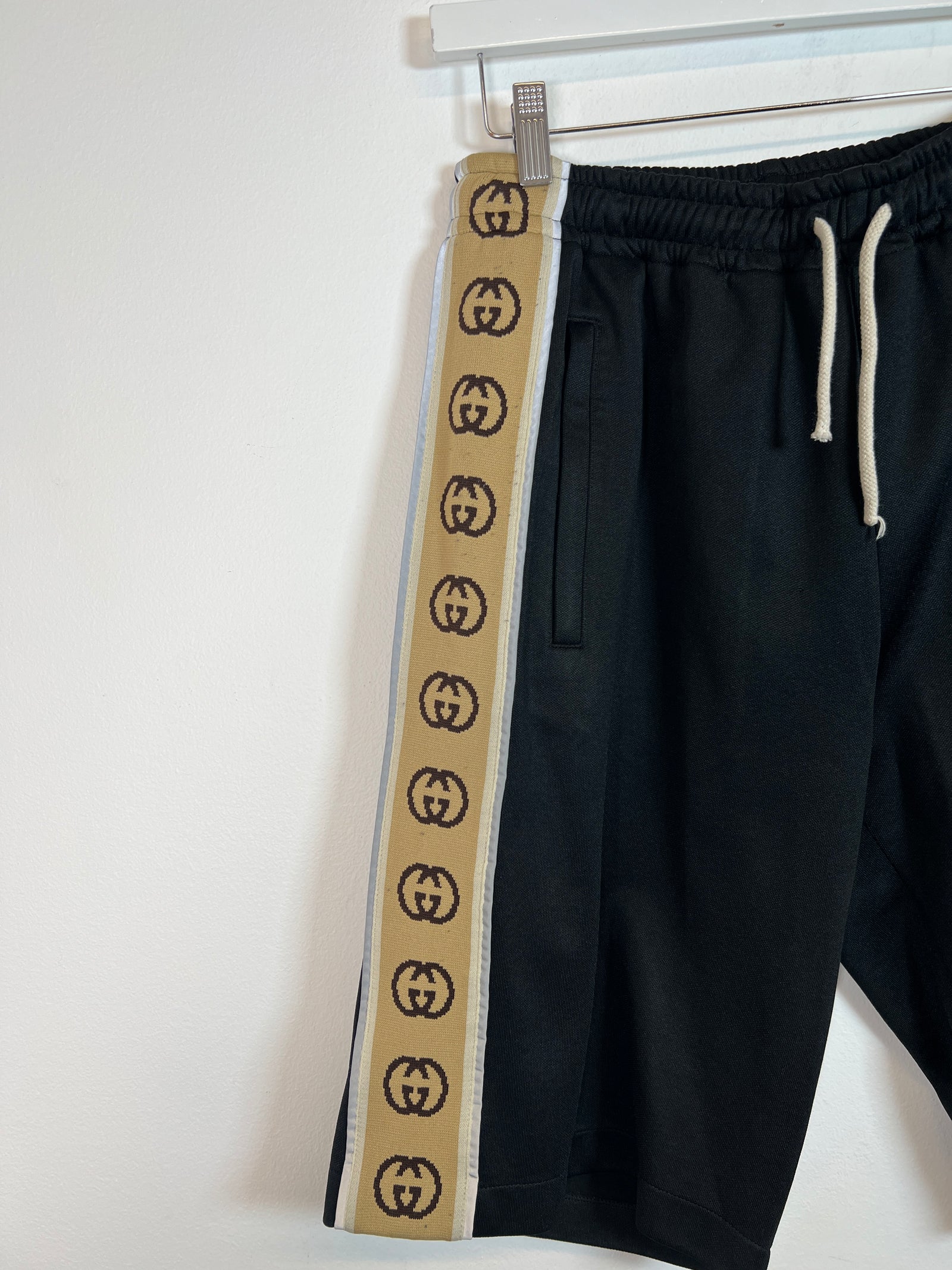 Gucci Side Stripe GG Logo Shorts Size XS