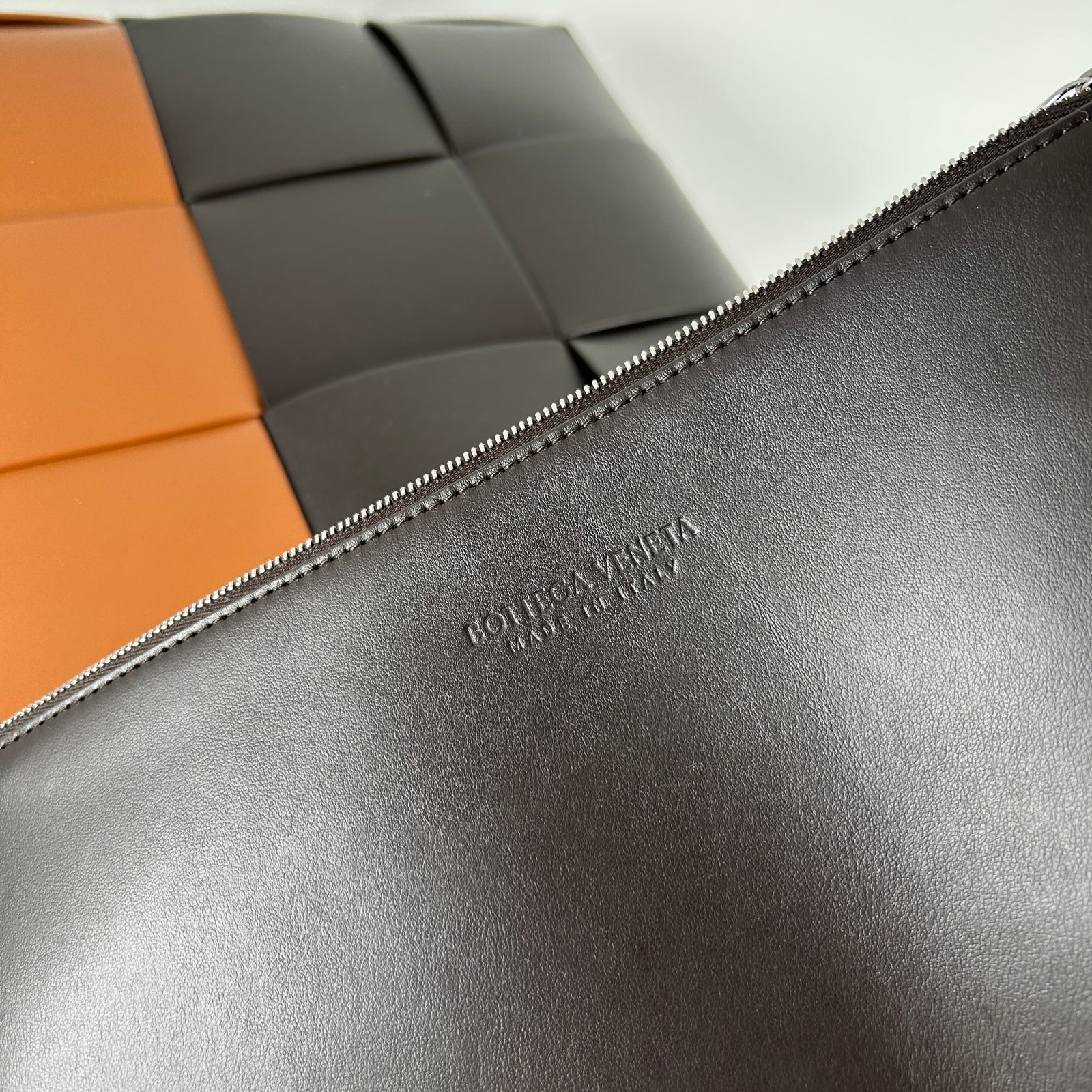 Bottega Veneta Two-Tone Brown Large Arco