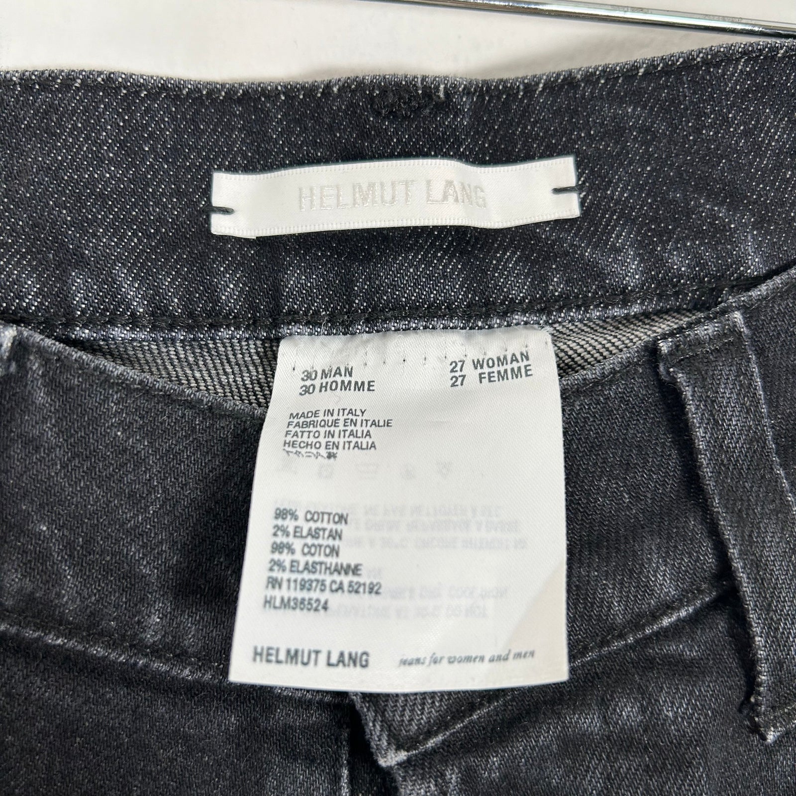 Helmut Lang Black Jeans Size 30