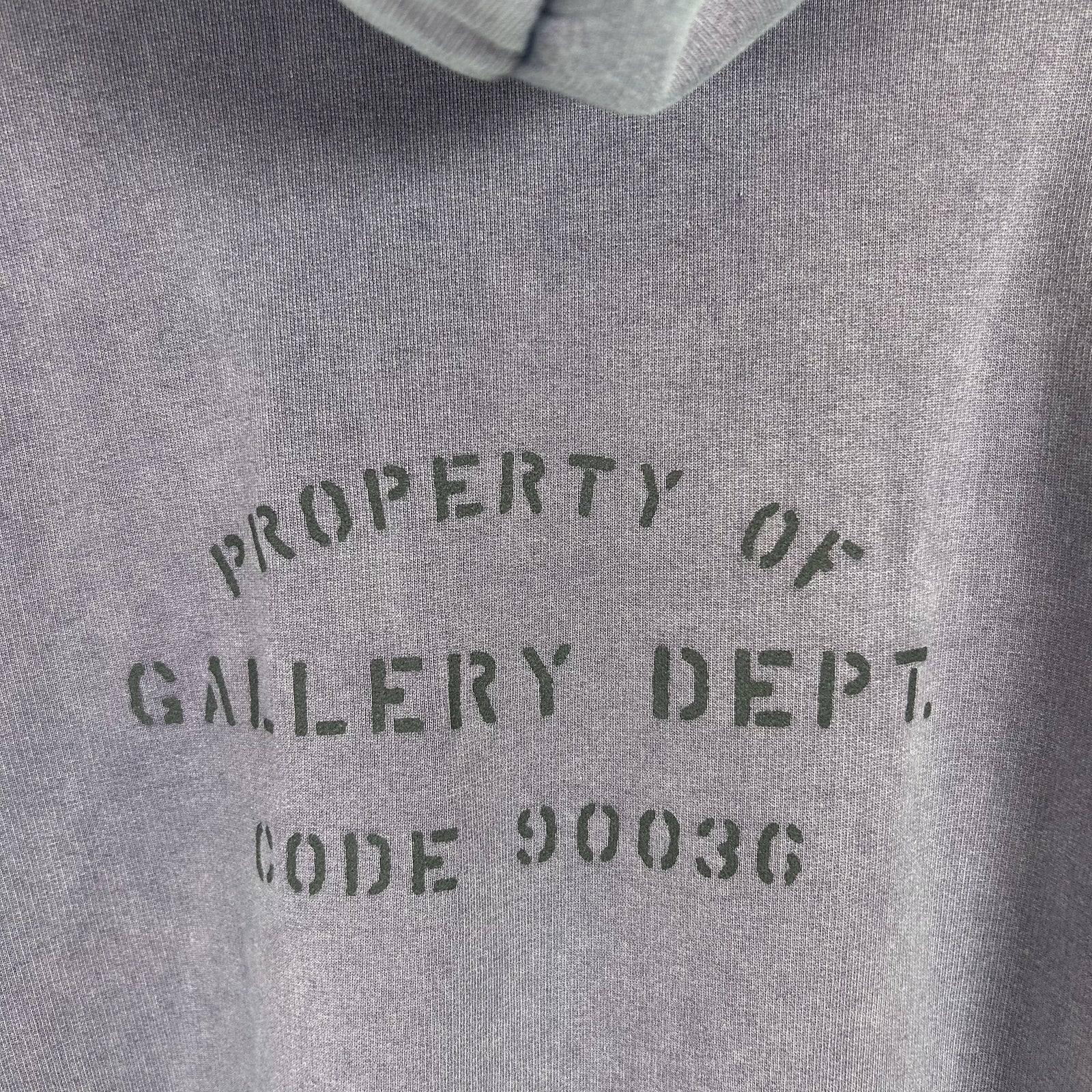 Lanvin X Gallery Dept Grey Washed Hoodie Size S