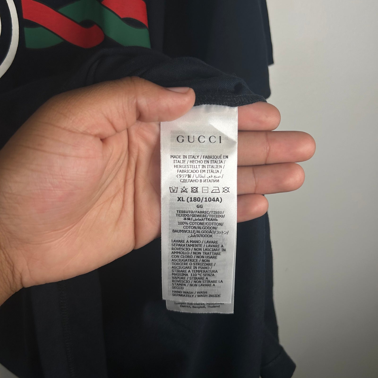 Gucci Firenze Navy T-Shirt Size XL