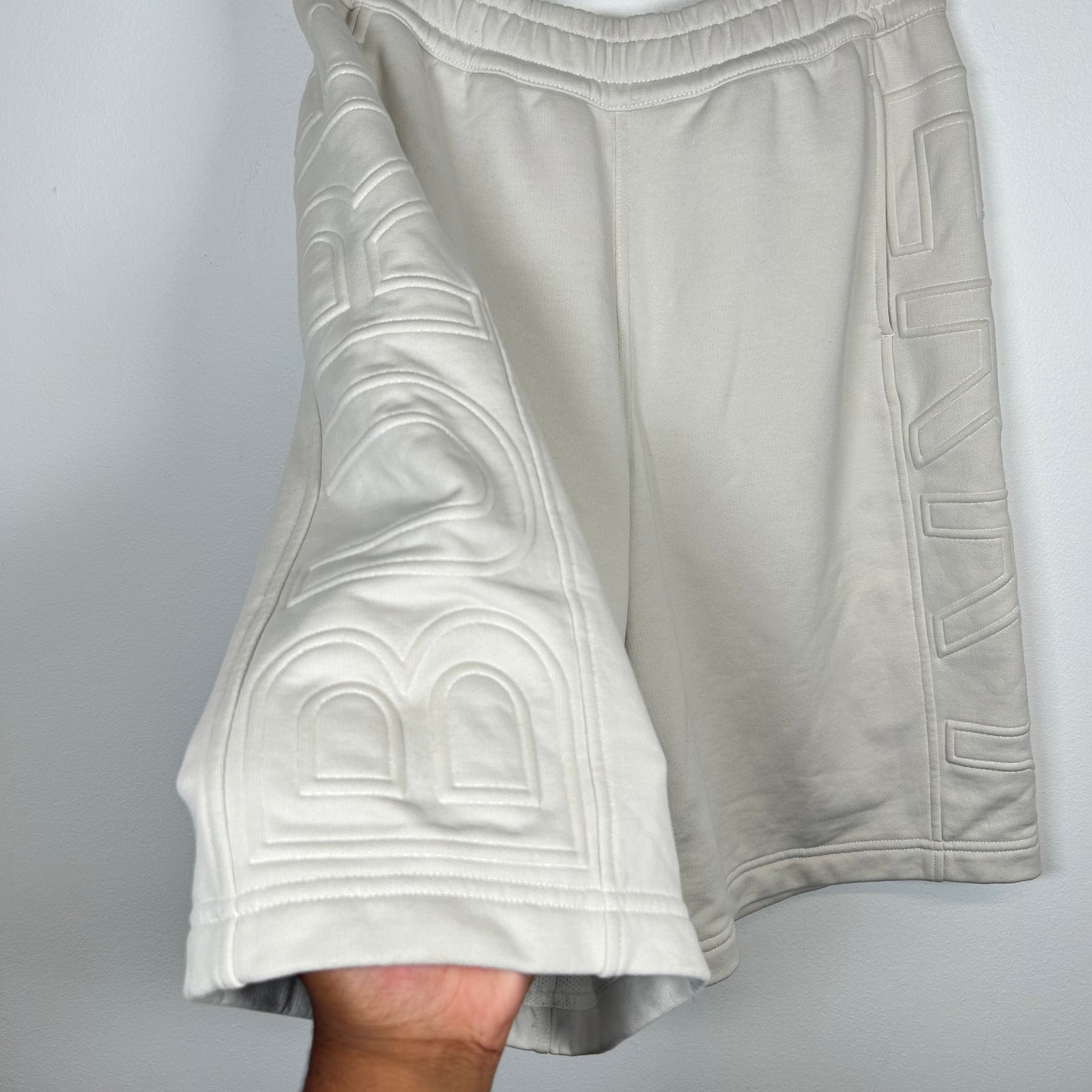 Burberry White Logo Side Short Size S