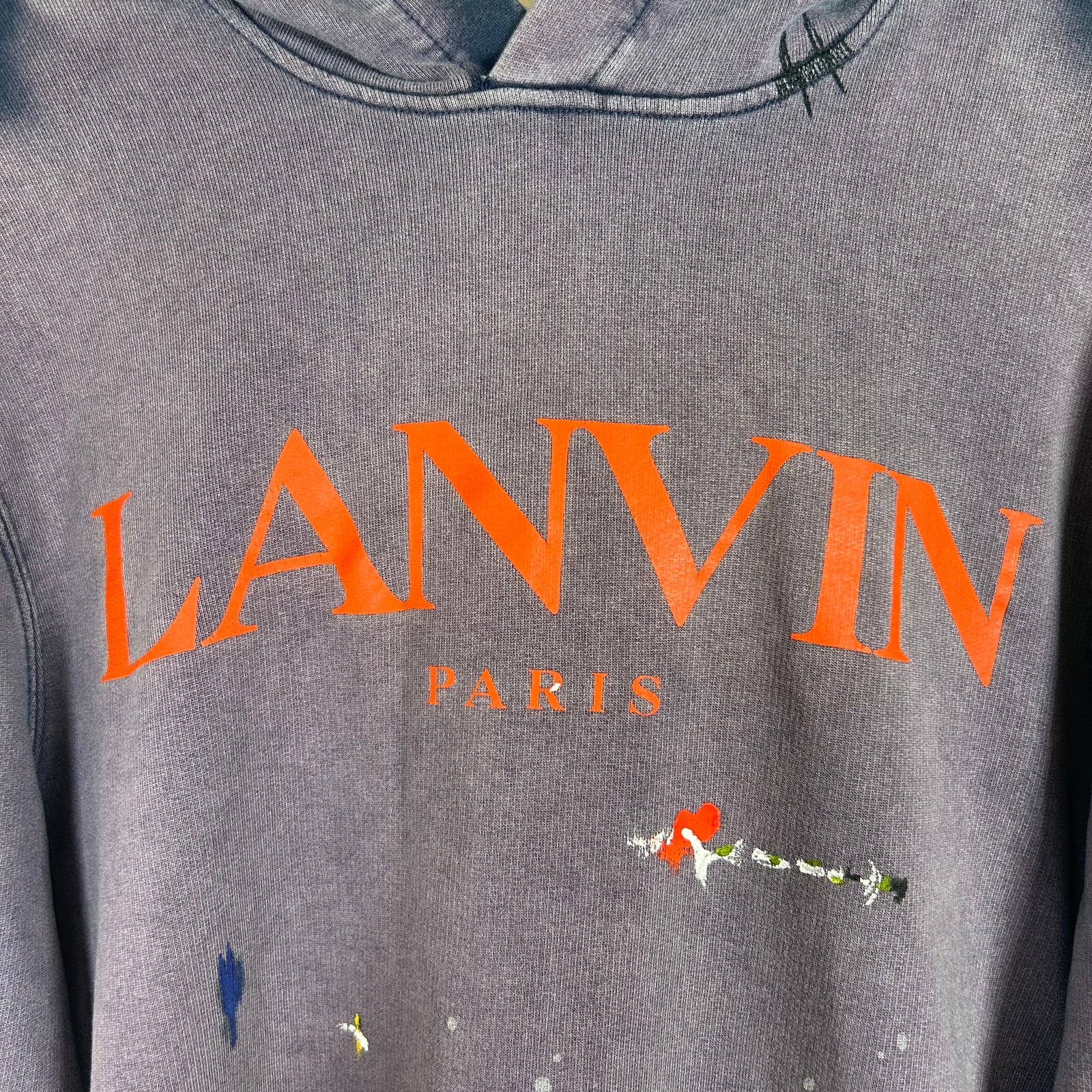 Lanvin X Gallery Dept Grey Washed Hoodie Size S