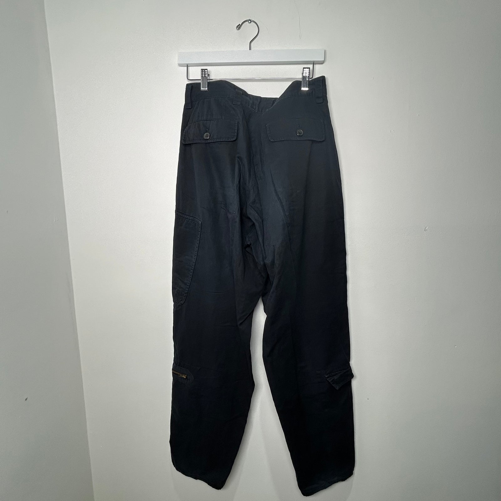 Issey Miyake Cargo Zipper Navy Pants Size 32