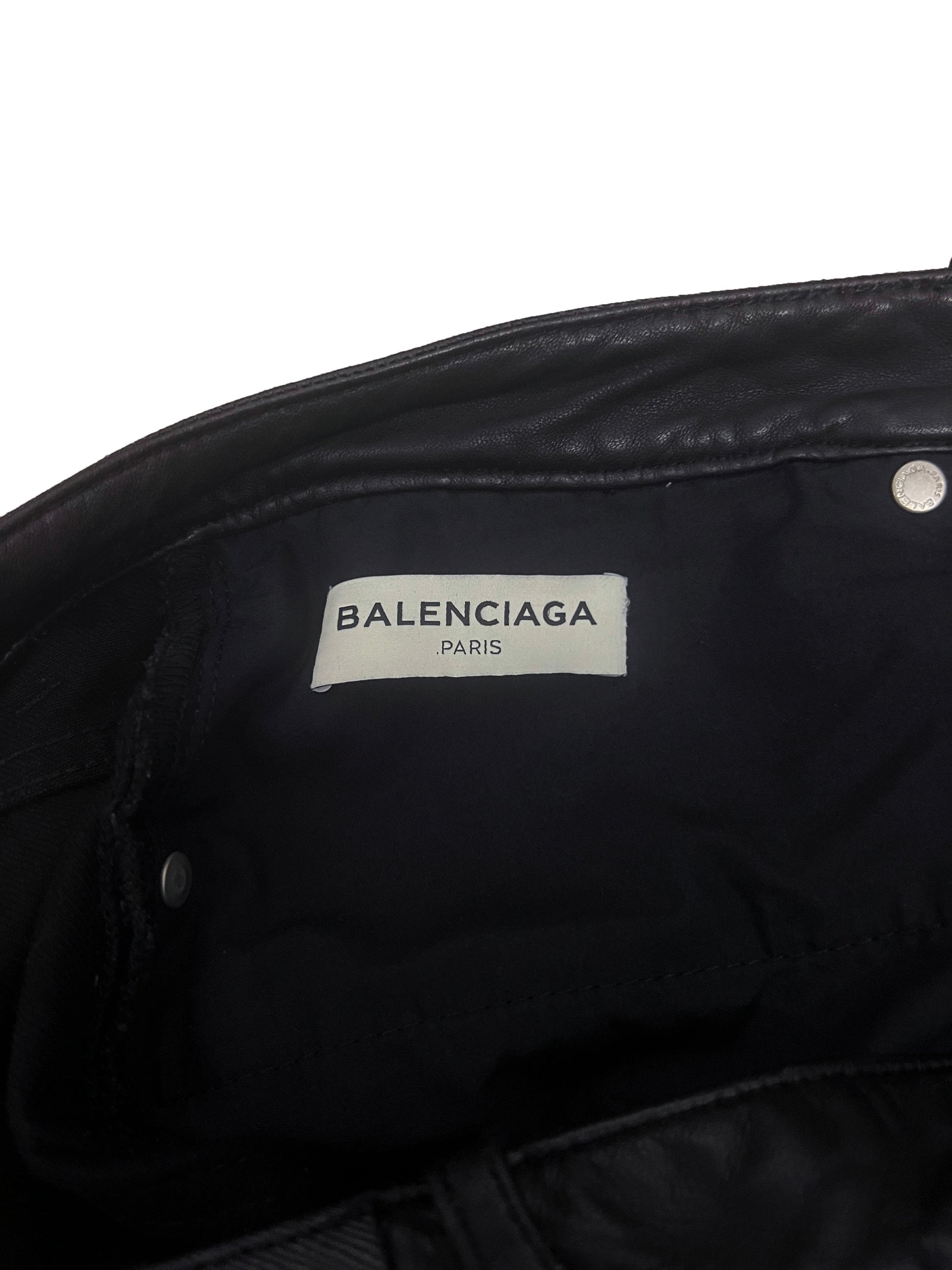 Balenciaga Waxed Split Leather Denim Size 30