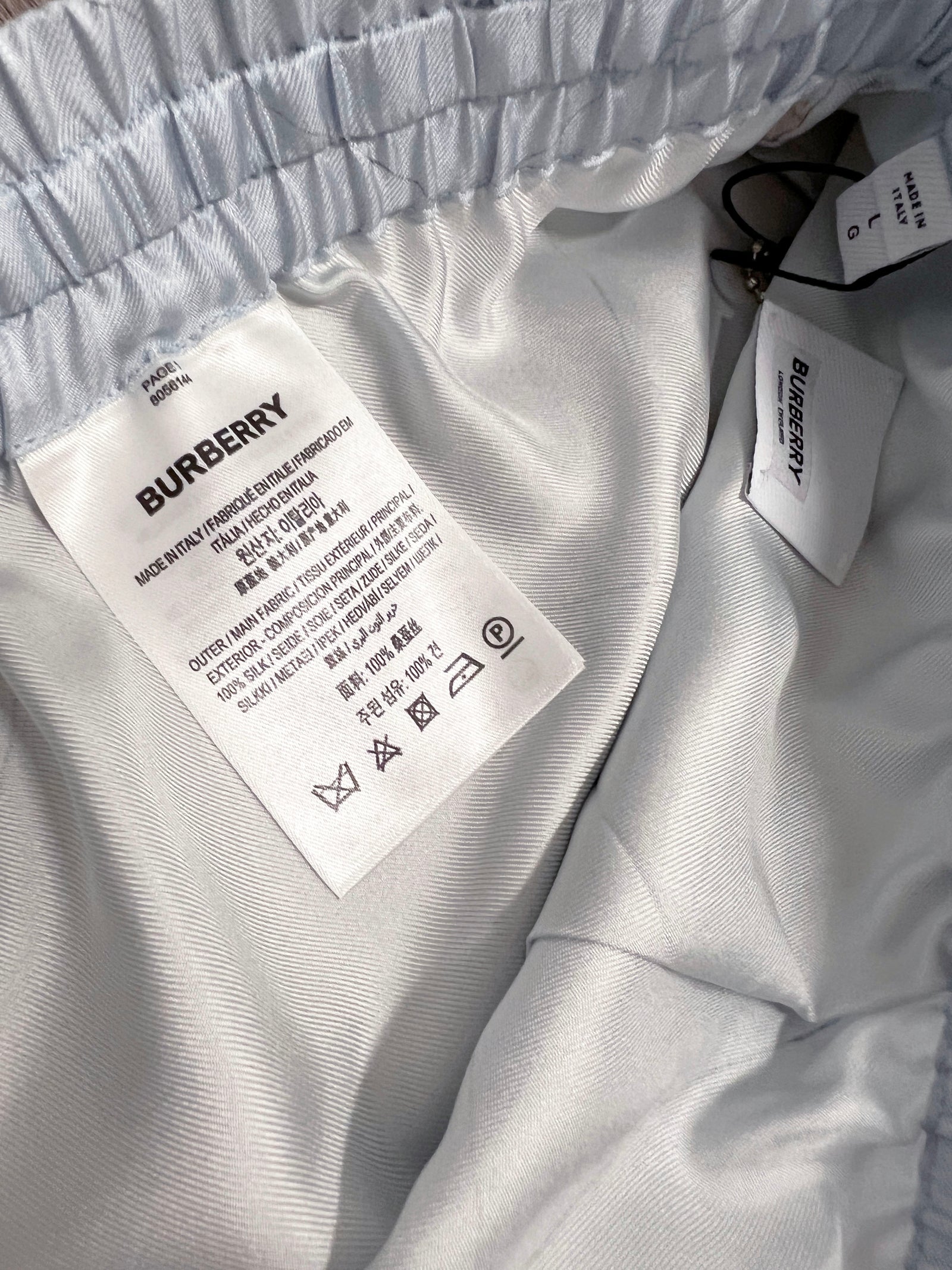 Burberry Shorts Silk World Map Size Large