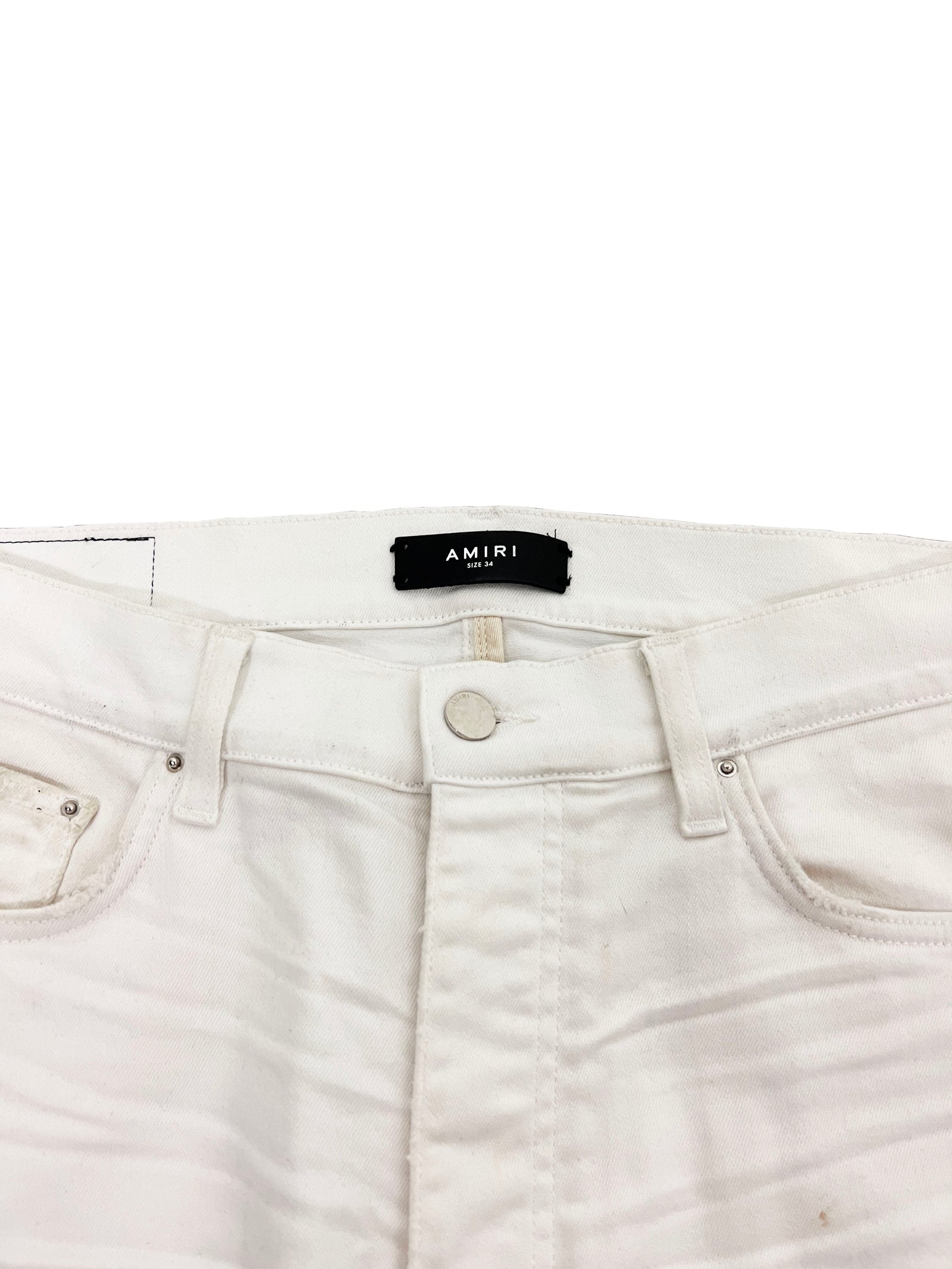 Amiri White MX1 Bandana Jeans Size 34