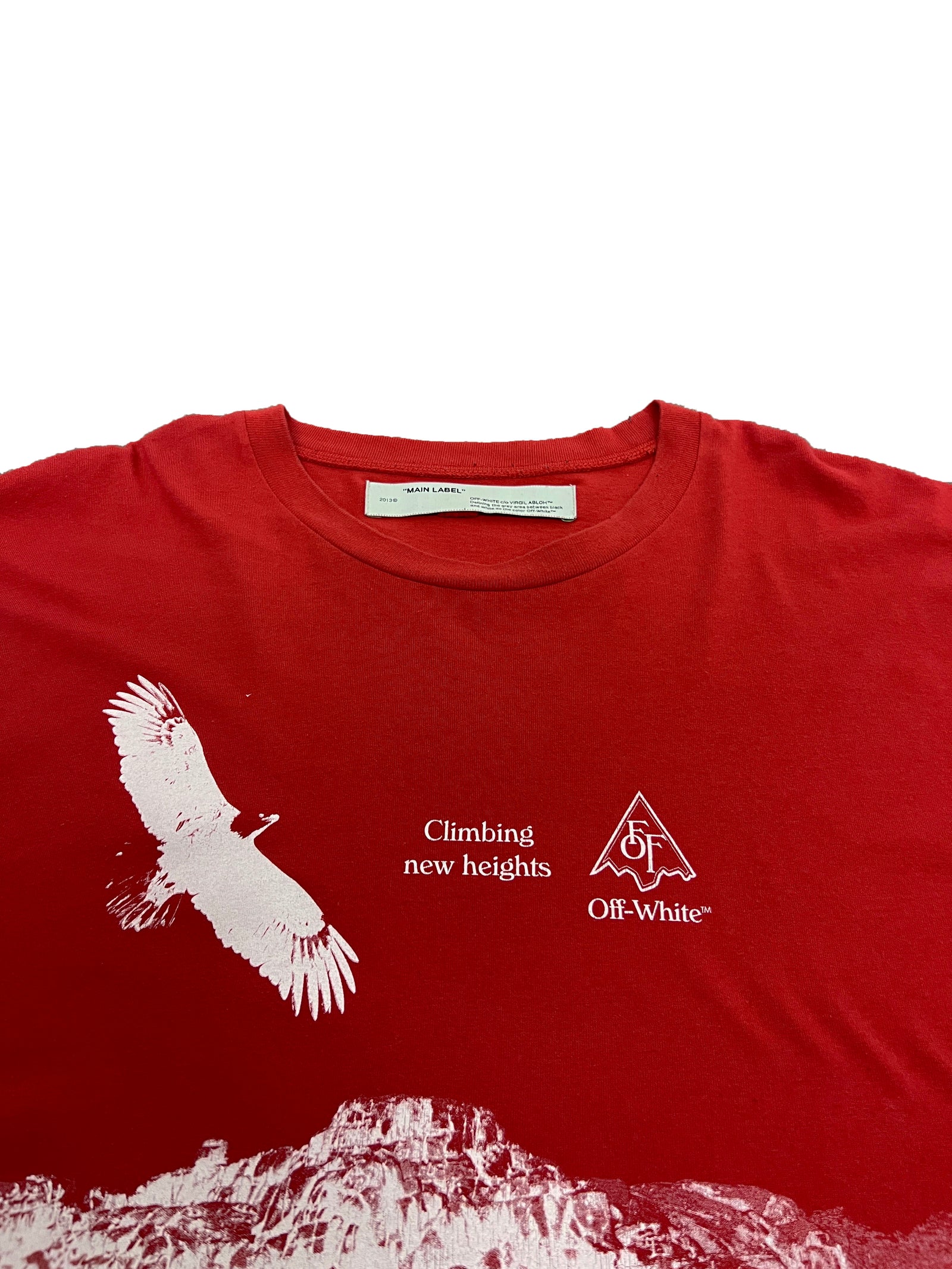 Off-White 'Climbing' T-Shirt Red Size X-Large