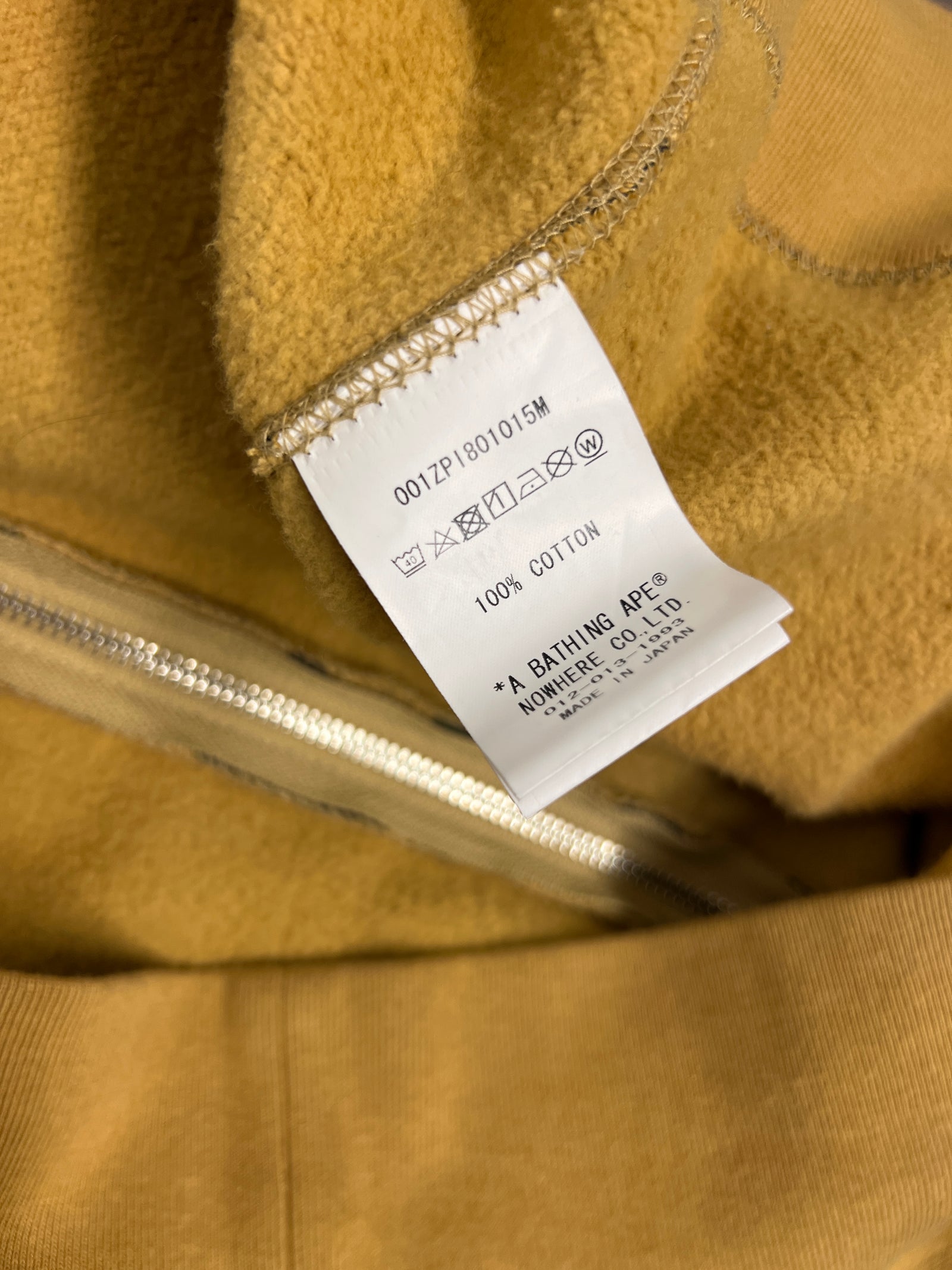 Bape Full Zip Hoodie Size X-Large