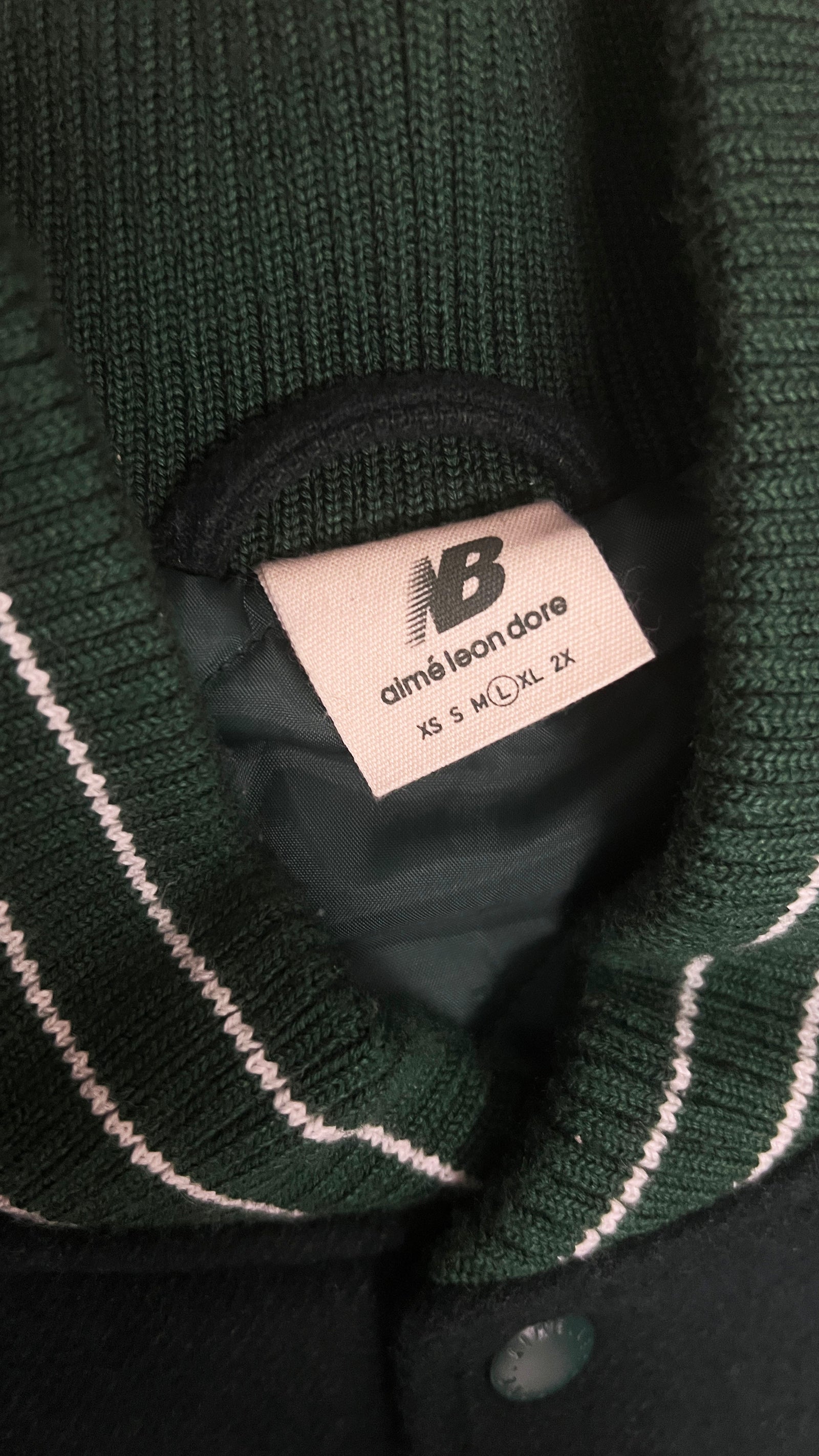Aime leon Dore New York Varsity Green Size Large