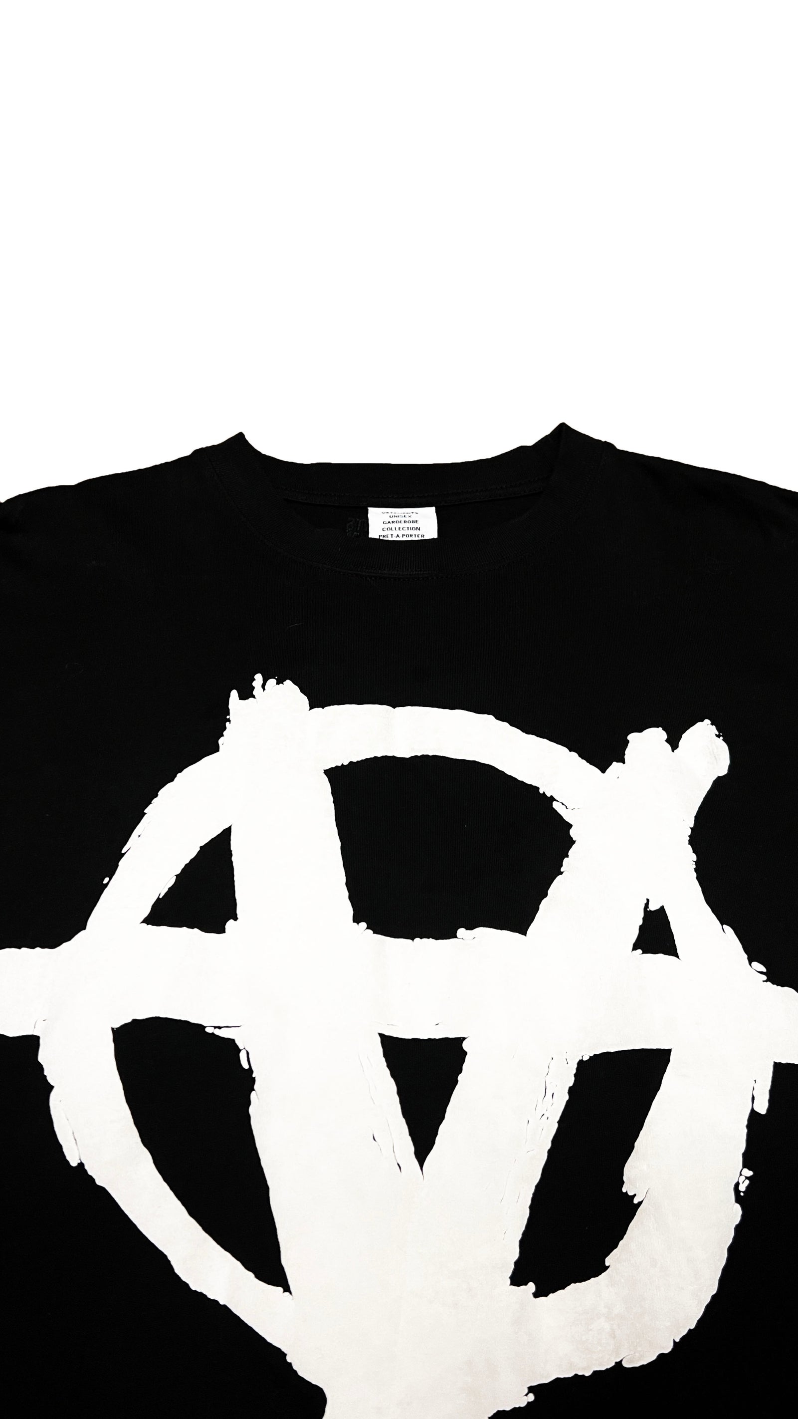 Vetement Anarchy Black Tee Shirt Size Large