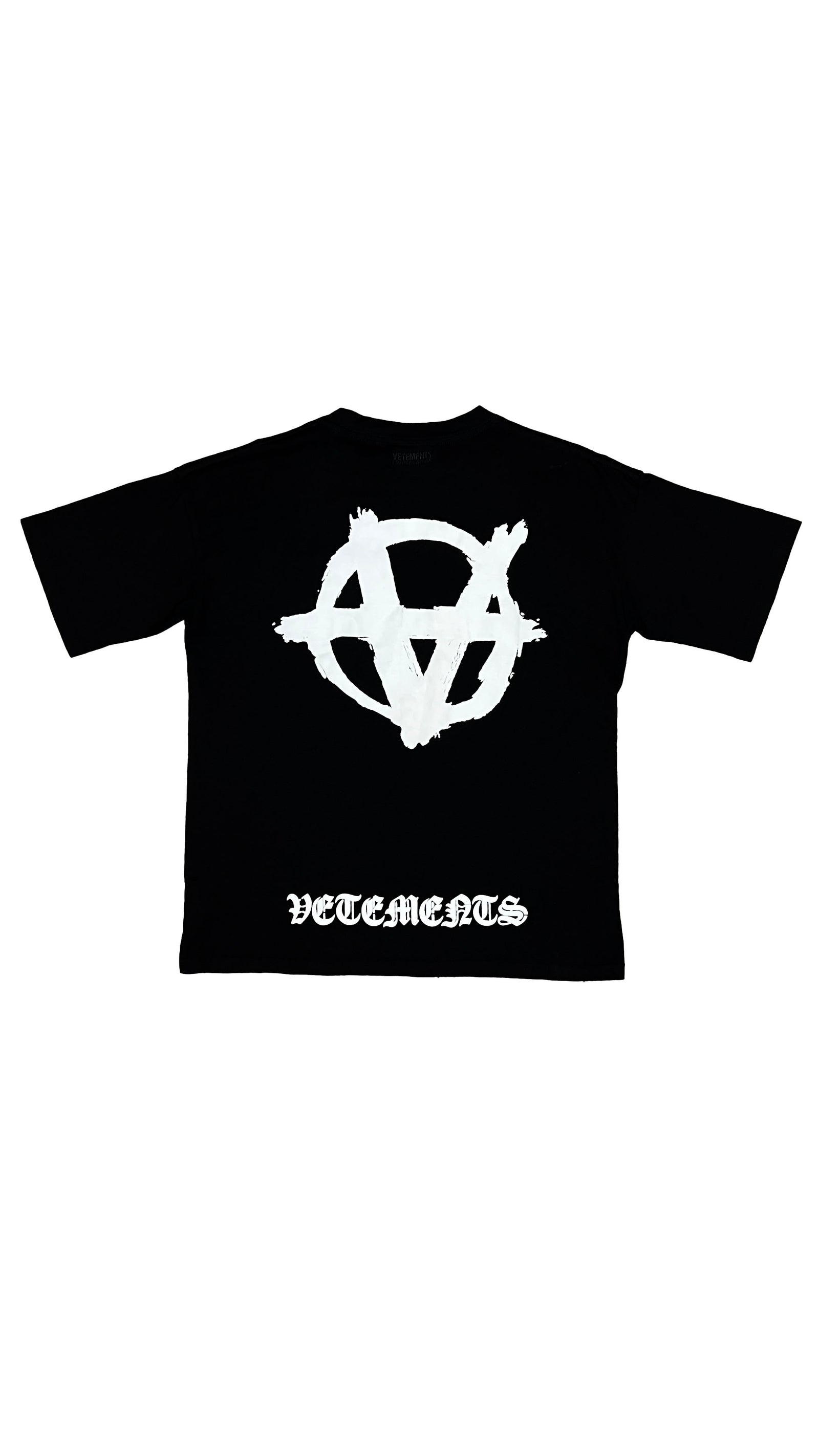 Vetement Anarchy Black Tee Shirt Size Large