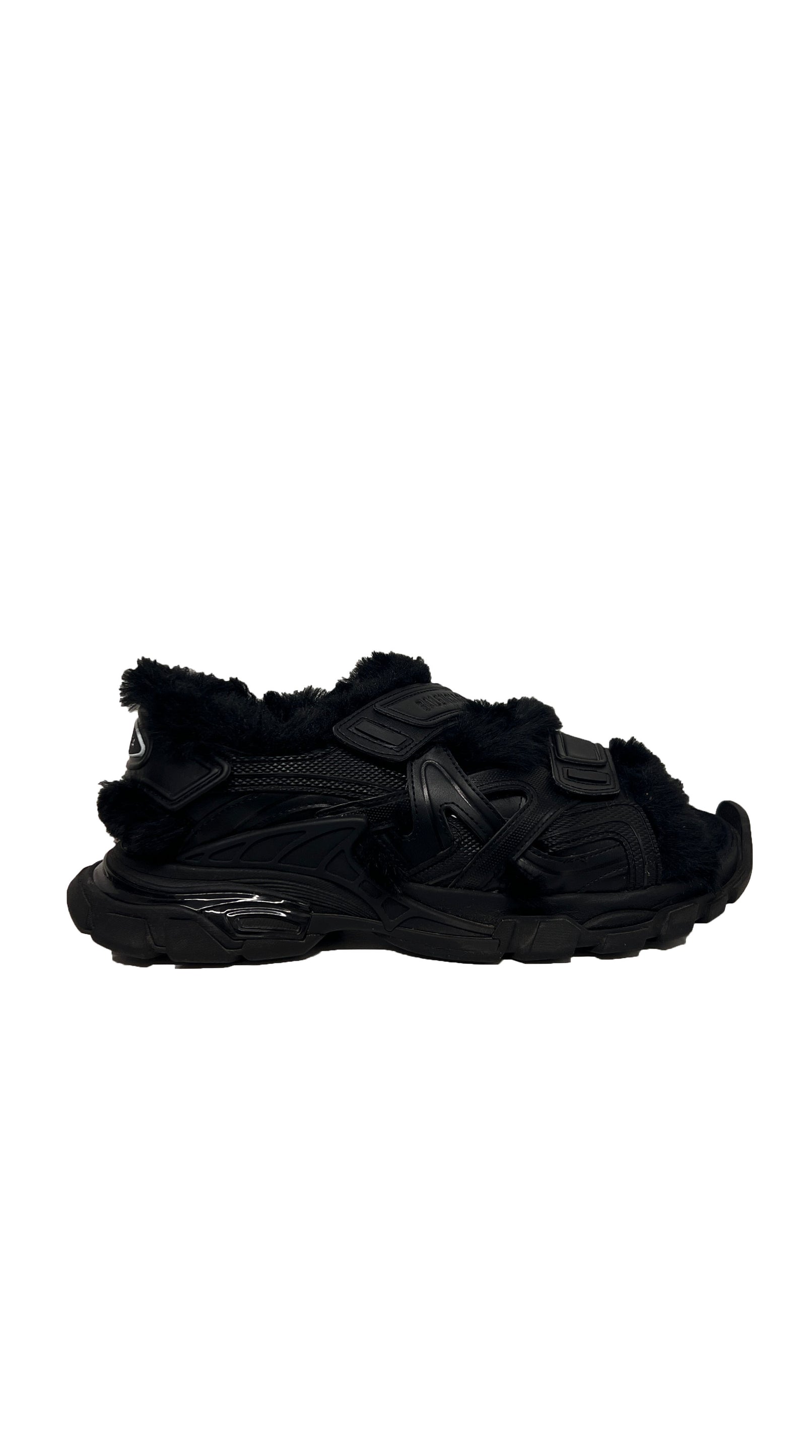 Balenciaga Track Fur Sandals Size 12
