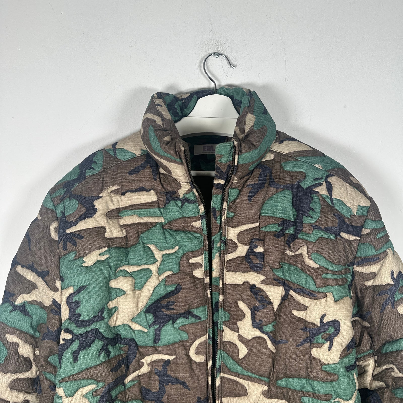 ERL Camouflage Down Puffer Jacket Size L