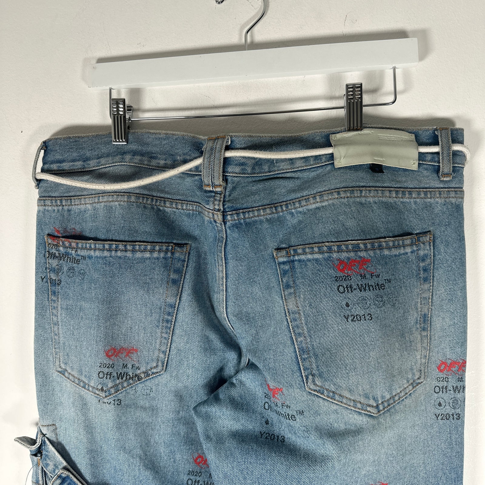 Off-White All Over Print Logo Jeans Size 34