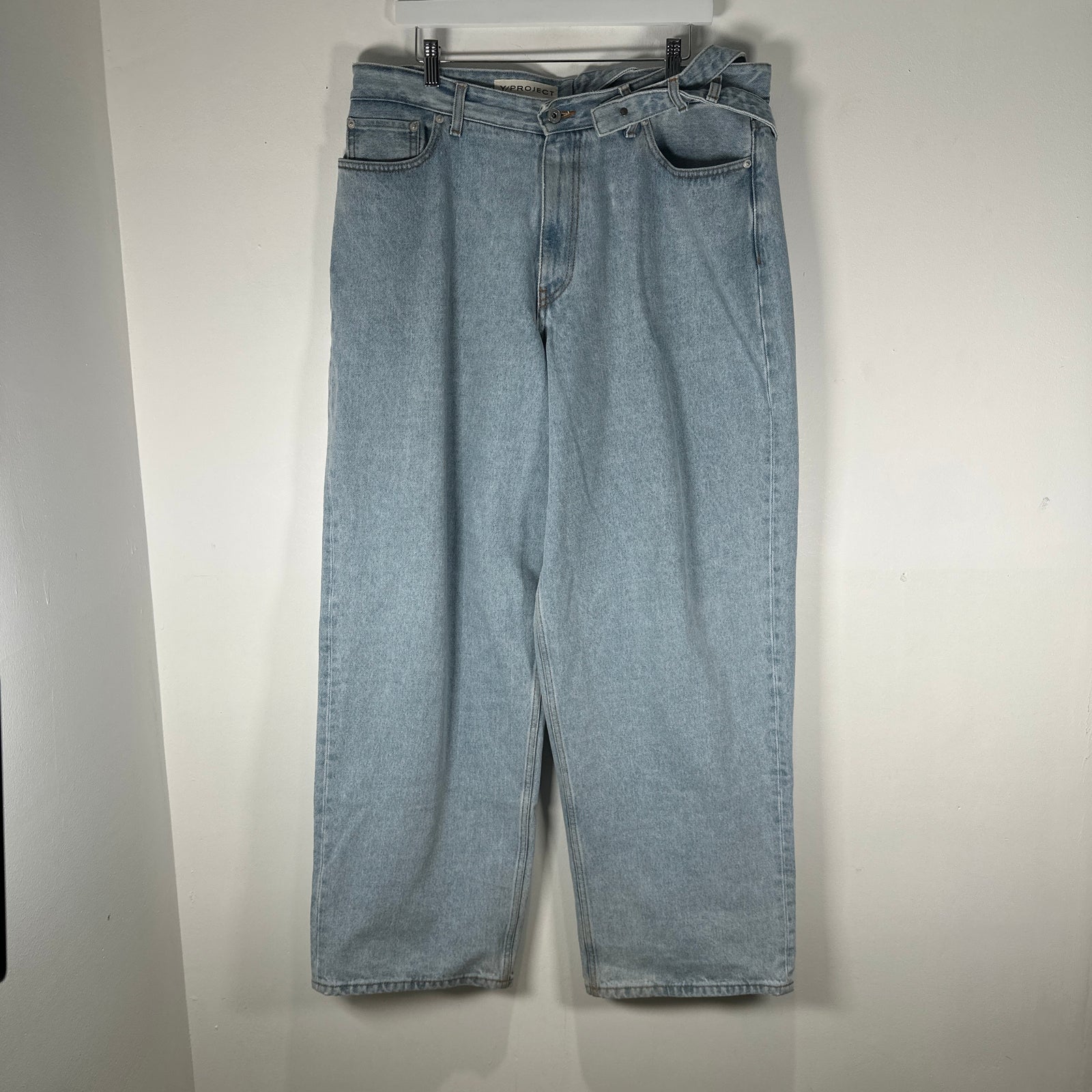 Y-Project Denim Waistband Belt Jeans Size 34