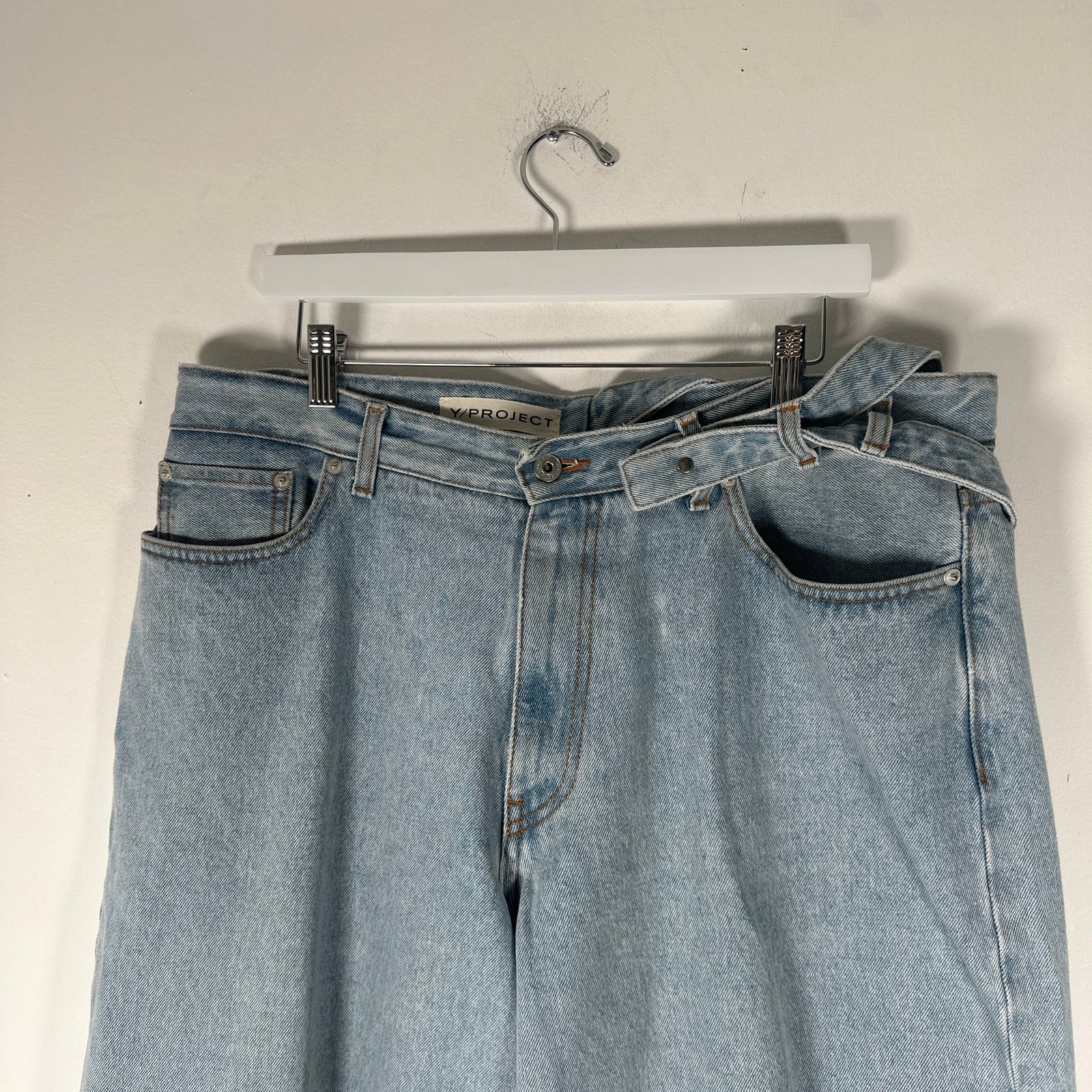 Y-Project Denim Waistband Belt Jeans Size 34