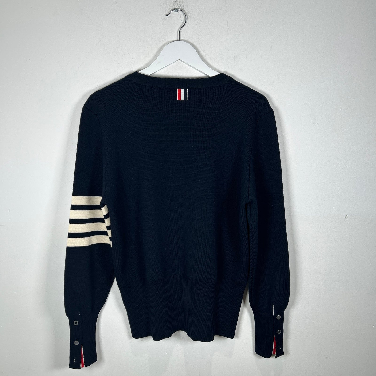 Thom Browne Navy Knit 4 Bat Sweater Size 3