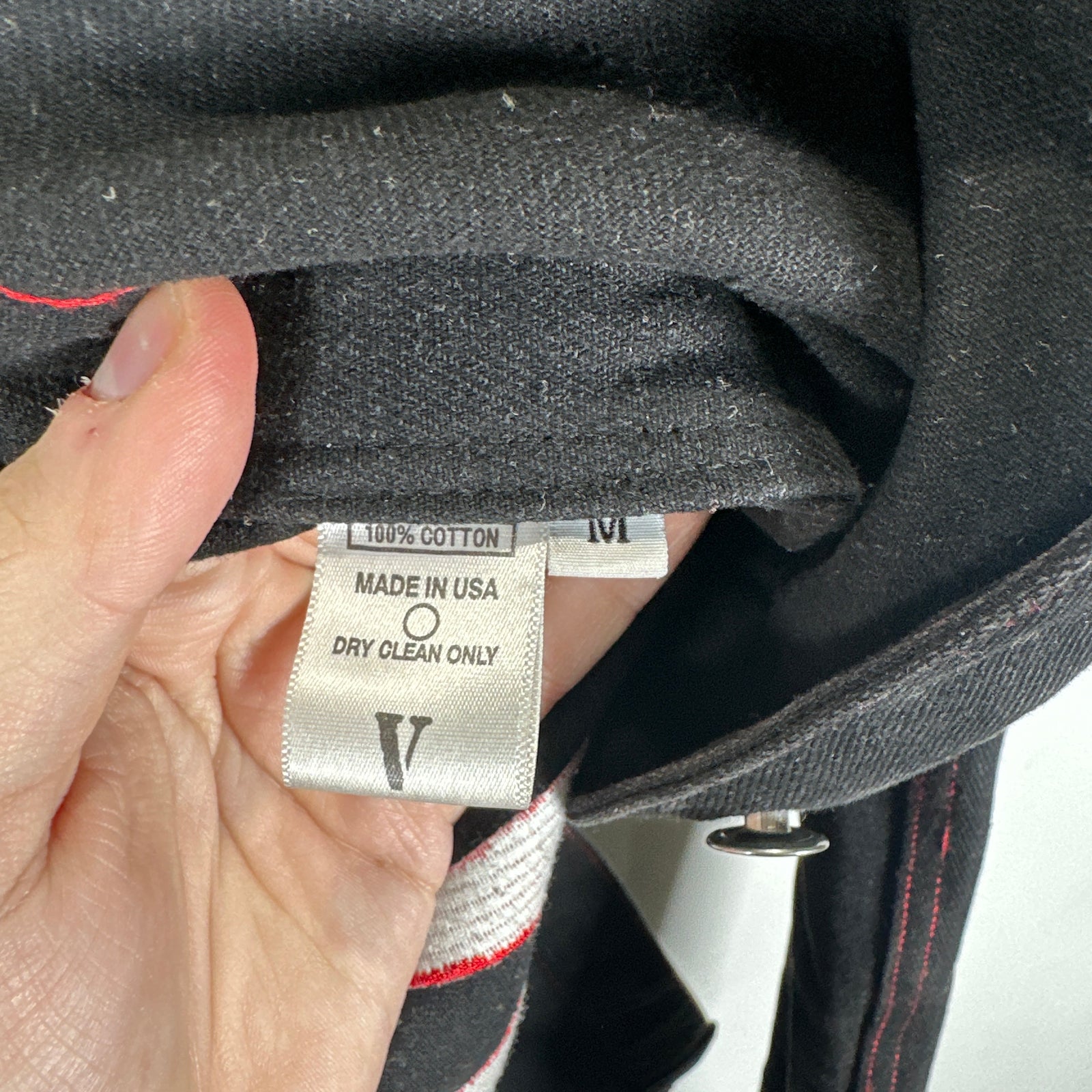 Vlone Black/Red 'Friends' Denim Jacket Size M