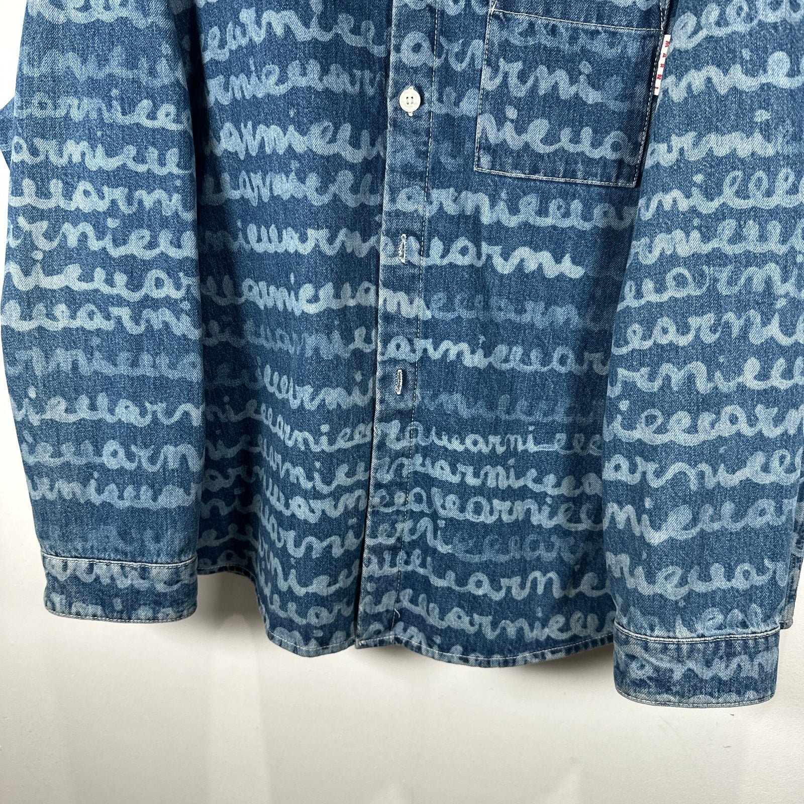 Marni Logo Scrible Denim Shirt Size XL