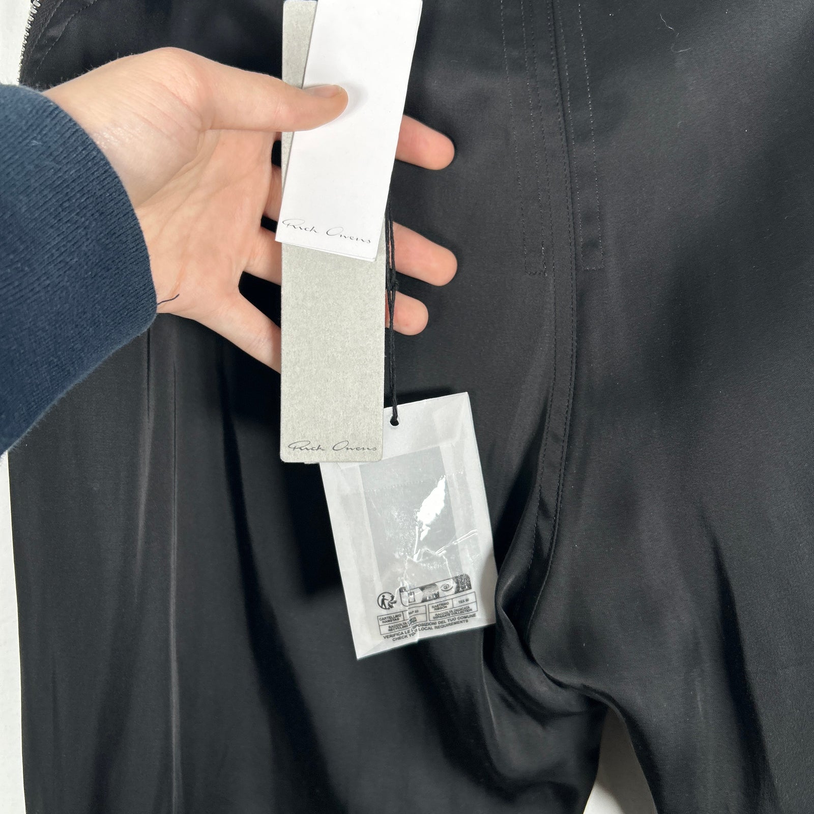 Rick Owens Black 'Satin' Bolan Banana Pants Size 34
