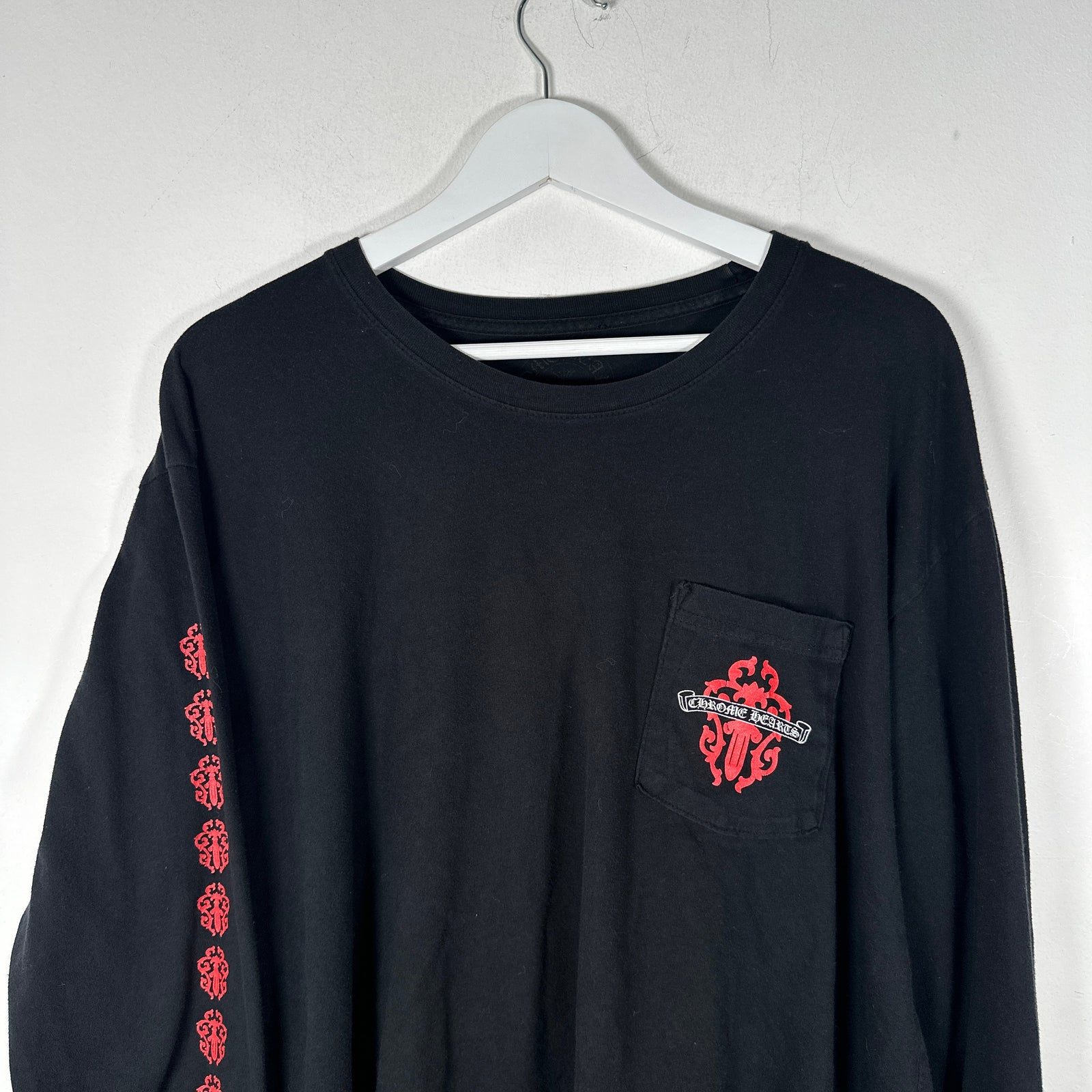 Chrome Hearts Red Eternal Vine Dagger Graphic Longsleeve Size XL