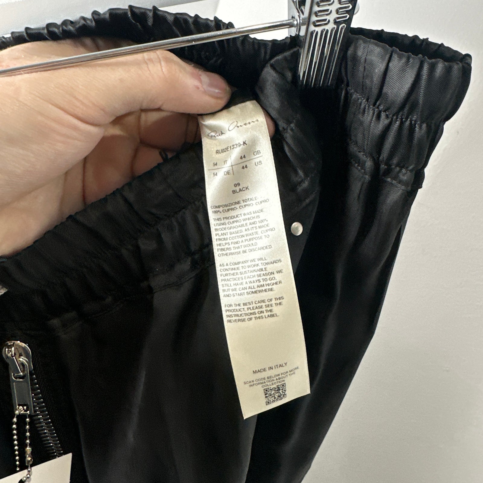 Rick Owens FW25 Concordians Satin Cargobelas Size XL