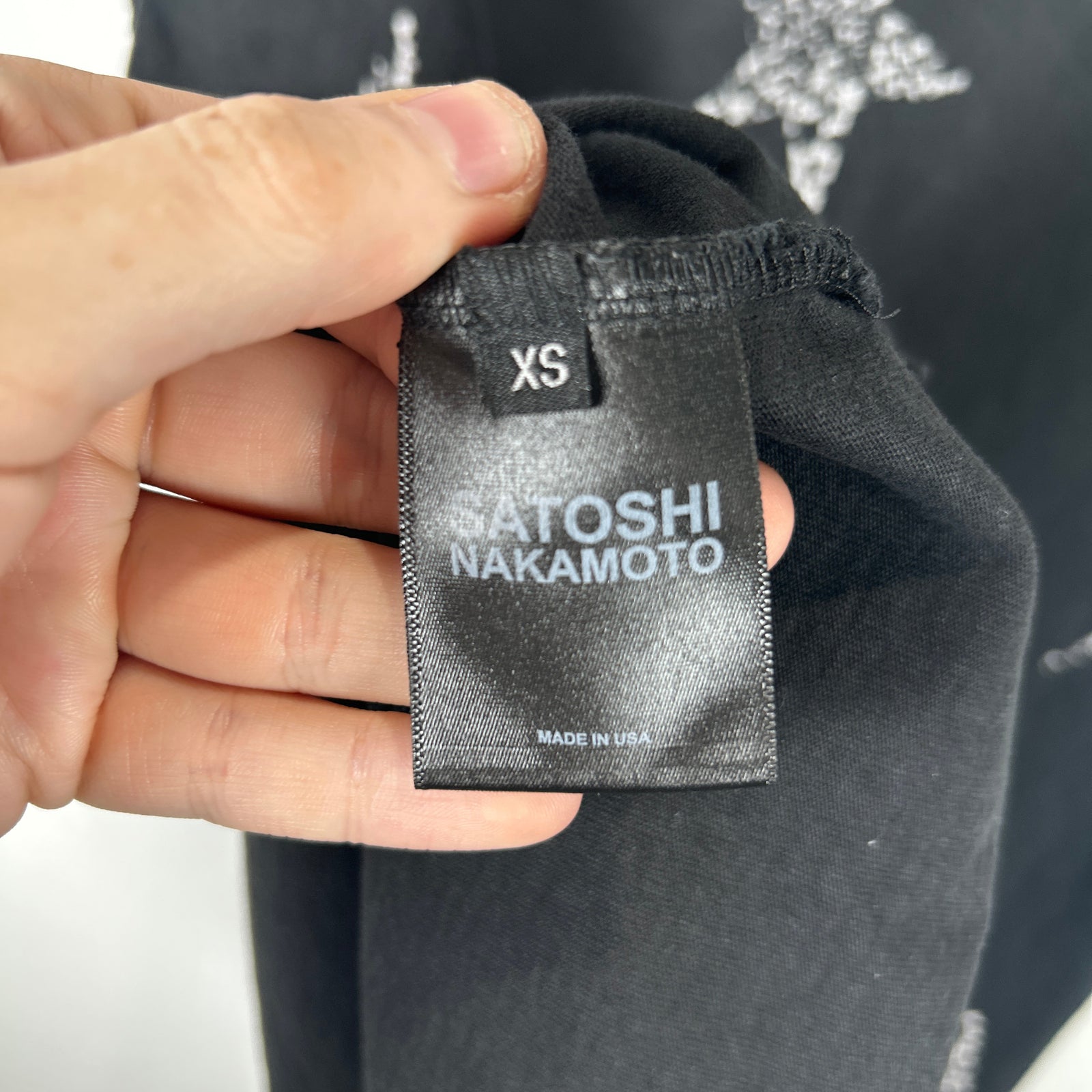 Satoshi Nakamoto Stars Graphic T-Shirt Size XS