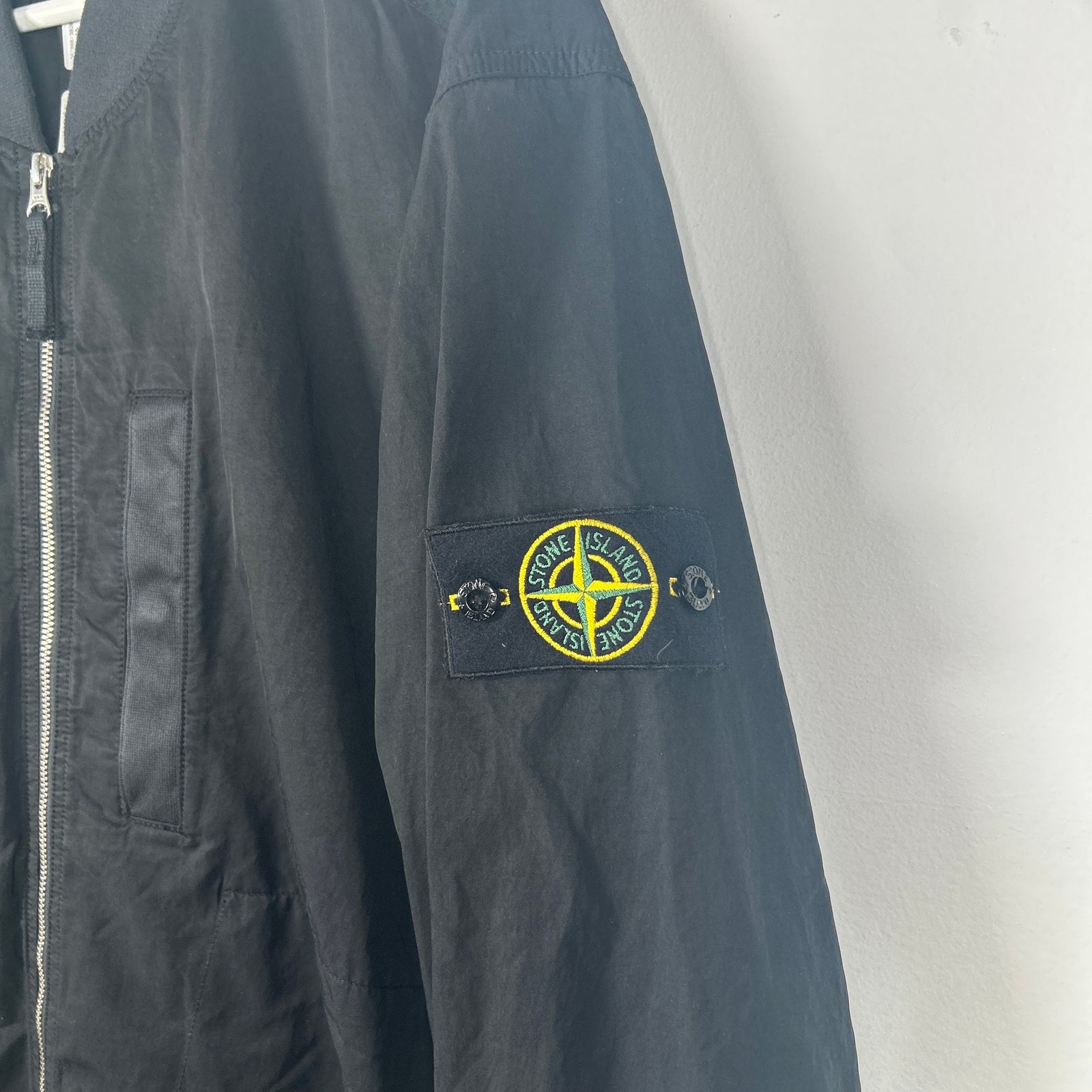 Stone Island Black Zip Up Jacket Size 2XL