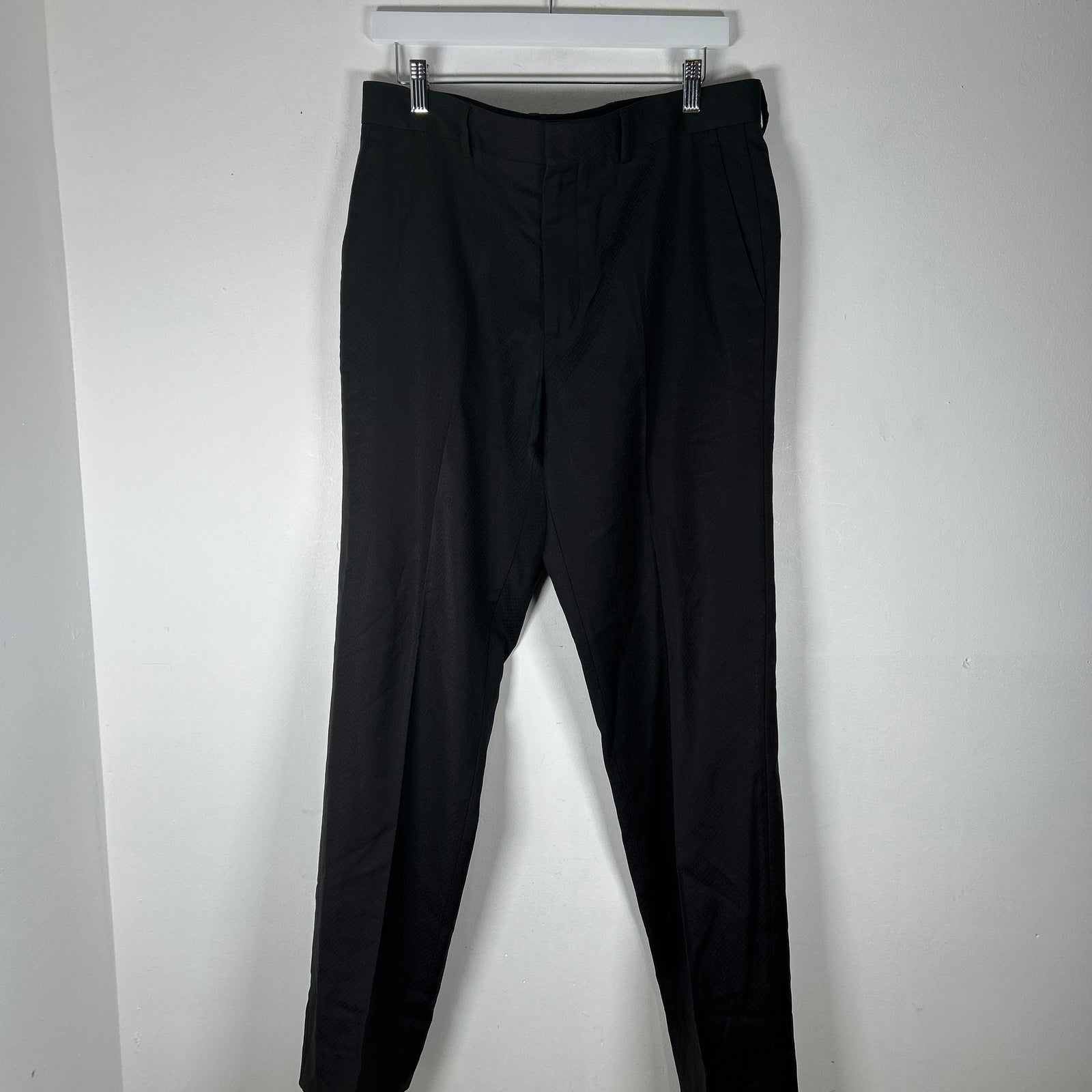 Versace Steel Plate Pattern Twill Suit Pants Size 50it