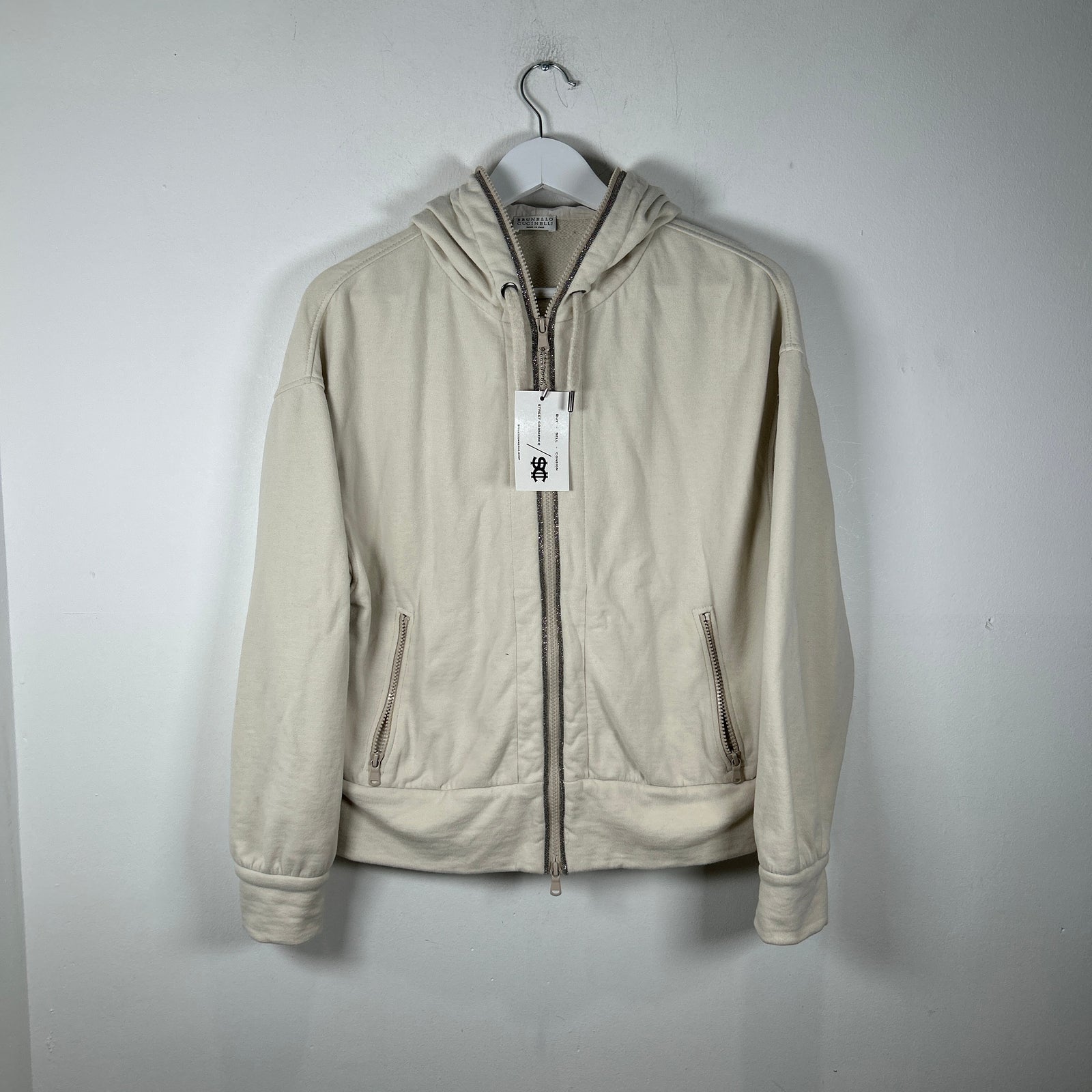 Brunello Cucinelli Sequin Full Zip Hoodie Size S