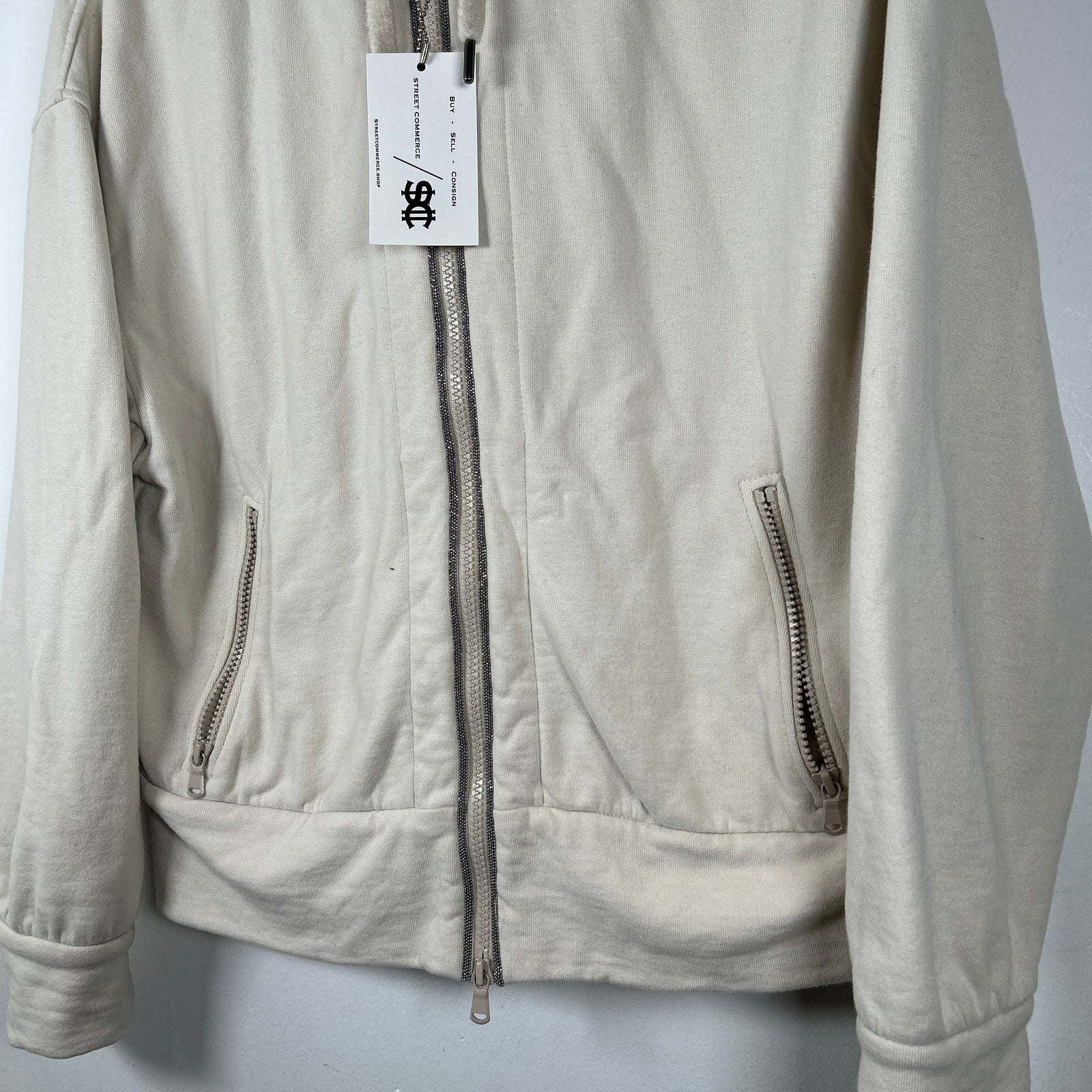 Brunello Cucinelli Sequin Full Zip Hoodie Size S