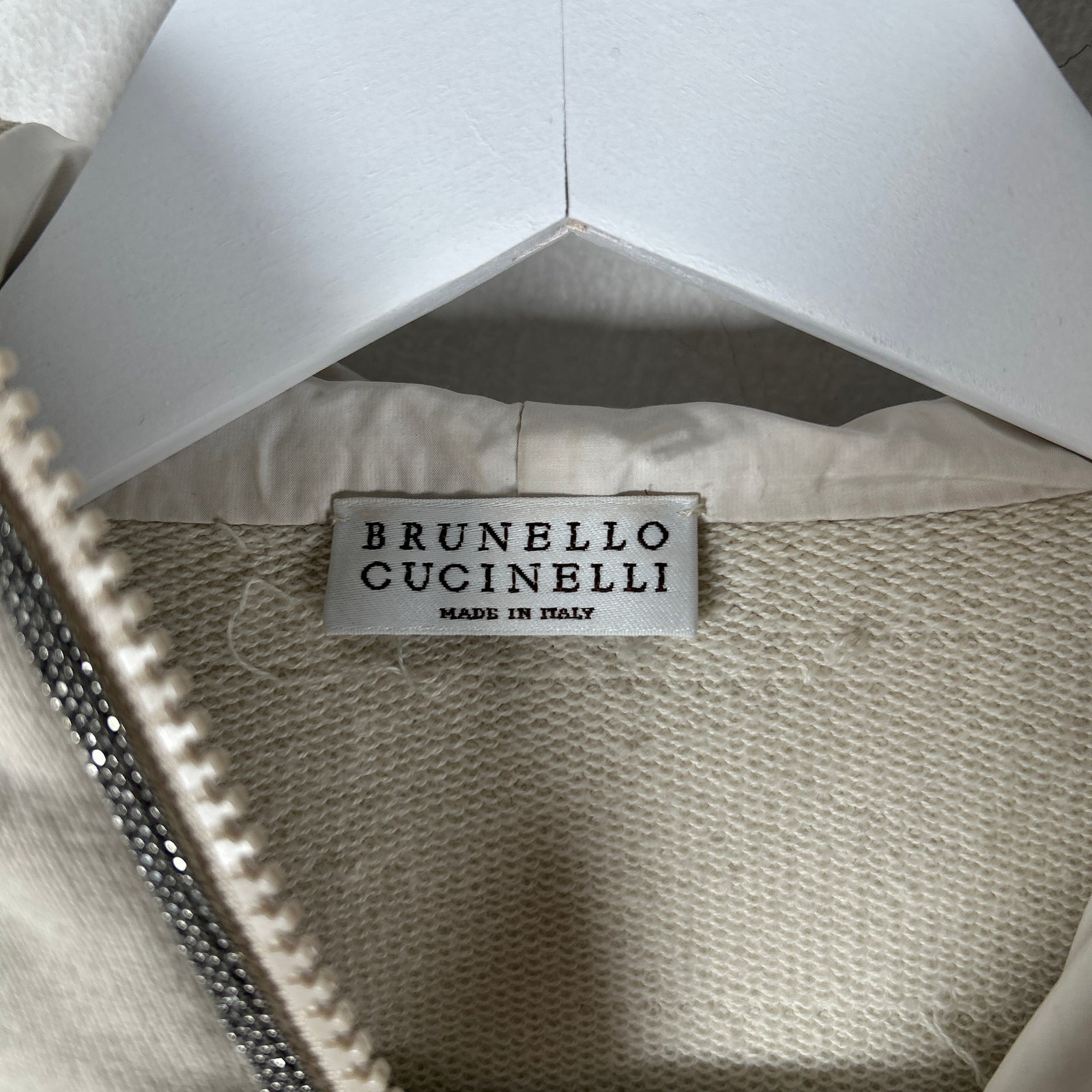 Brunello Cucinelli Sequin Full Zip Hoodie Size S
