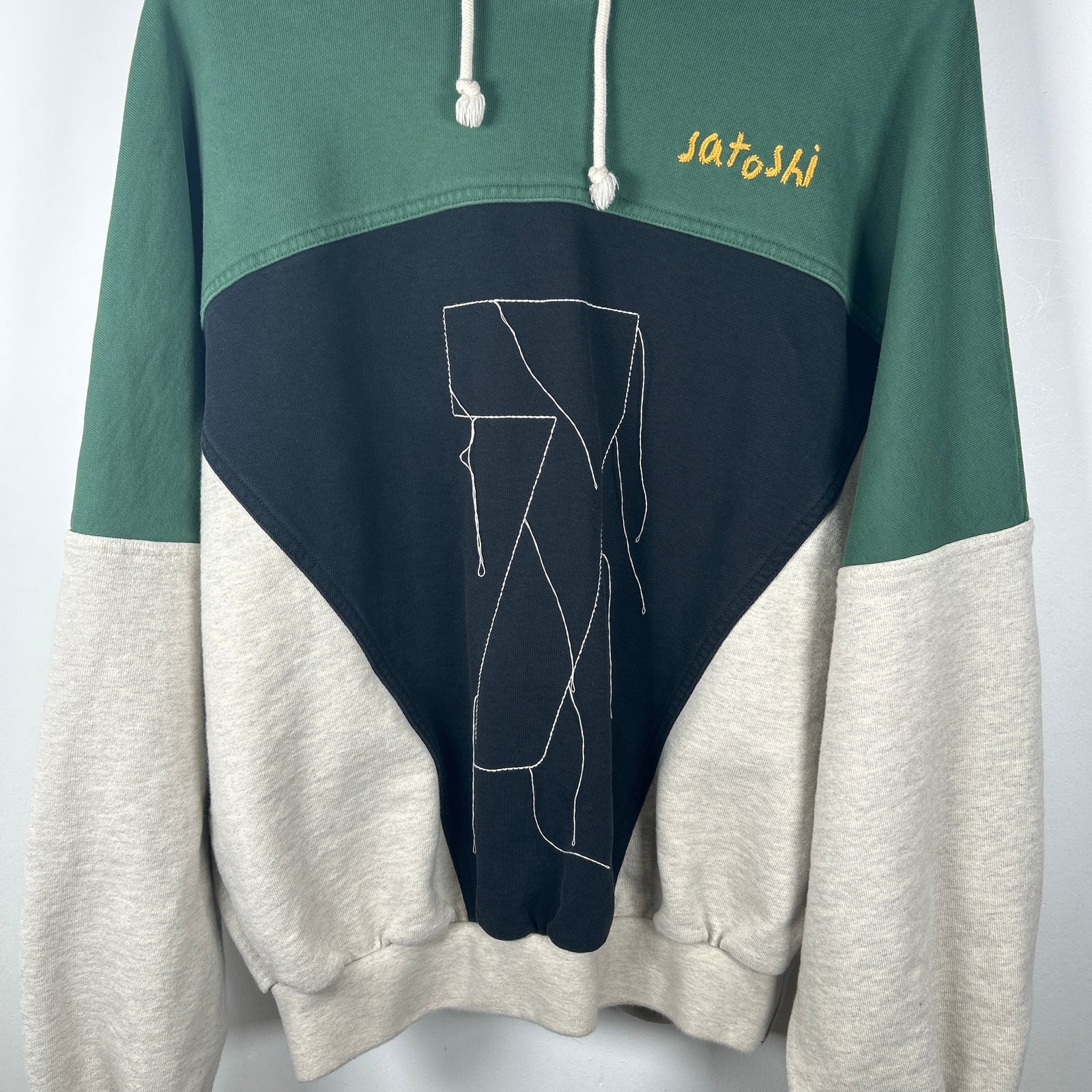 Satoshi Nakamoto 7 Stitched Color Block Hoodie Size M