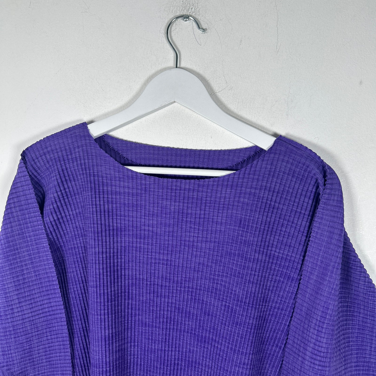 Issey Miyake Me Lavender Pleats Longsleeve Top Size L