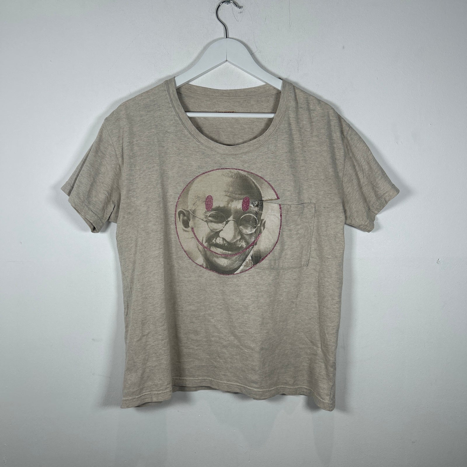 Kapital Gandhi Quote Graphic T-Shirt Size M